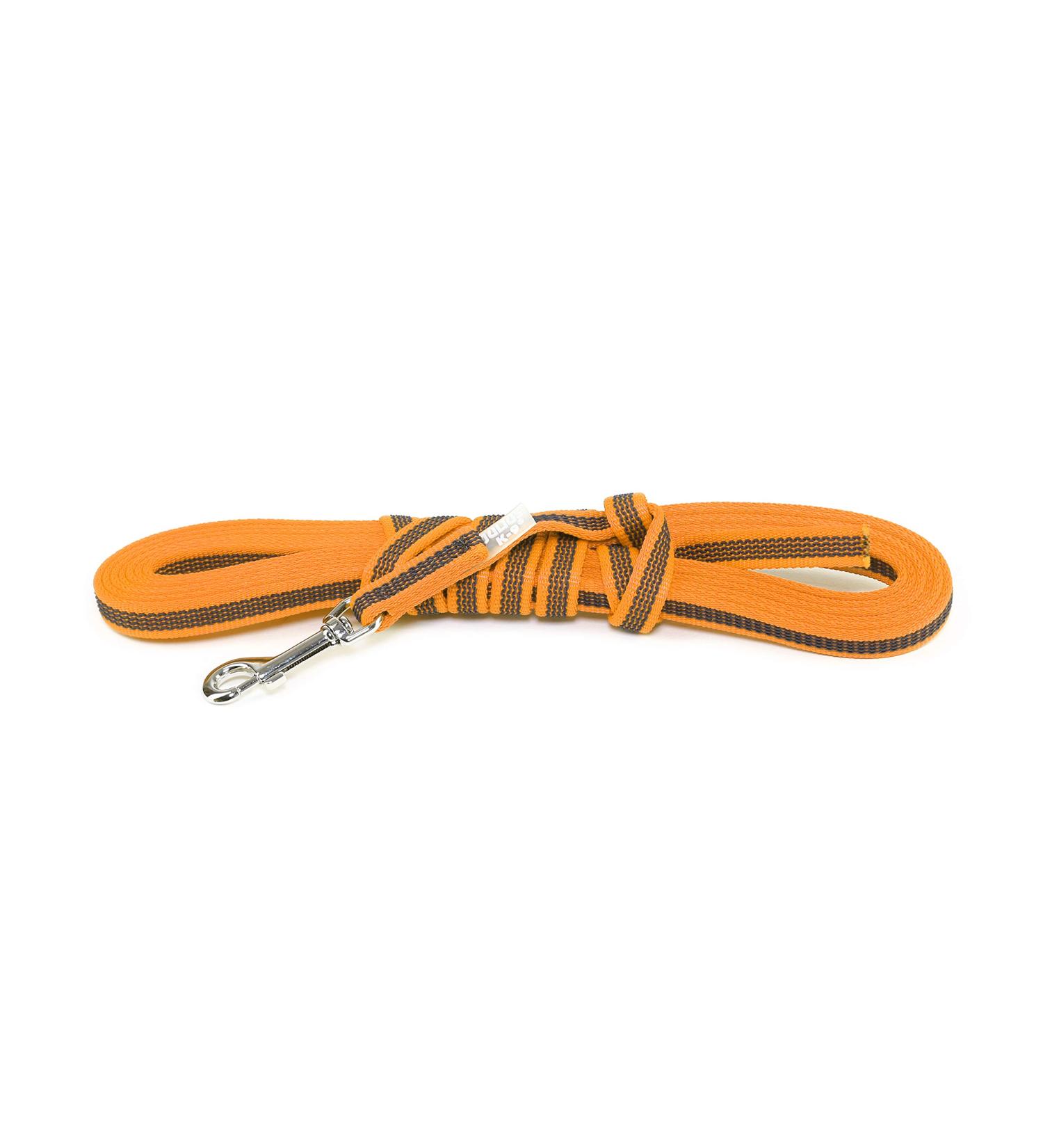 IDC Color & Gray Rubberized Leash - 14mm x 5m (No Loop) | Durable Orange-Gray Dog Leash for International Shipping - Buy Online on GoSupps.com