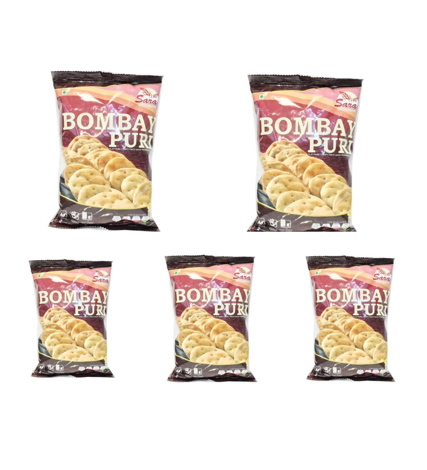 Saras Bombay Puri 200g (Pack of 5) | Authentic Indian Snack | Namkeen Crisps | Crunchy and Flavorful - Buy Online on GoSupps.com