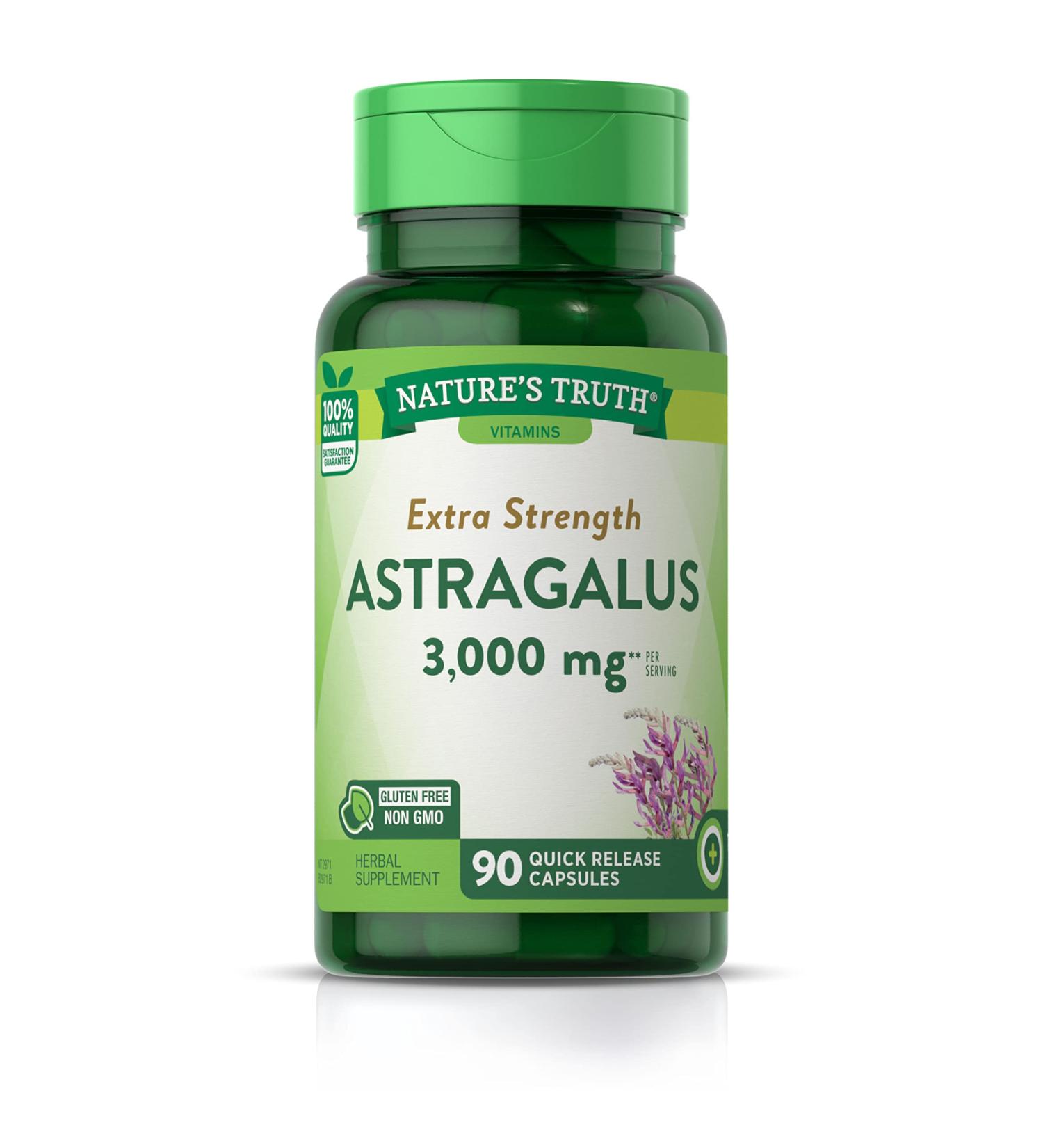Astragalus Root Extract 3000mg | 90 Capsules | Non-GMO & Gluten Free Supplement - Buy Online on GoSupps.com