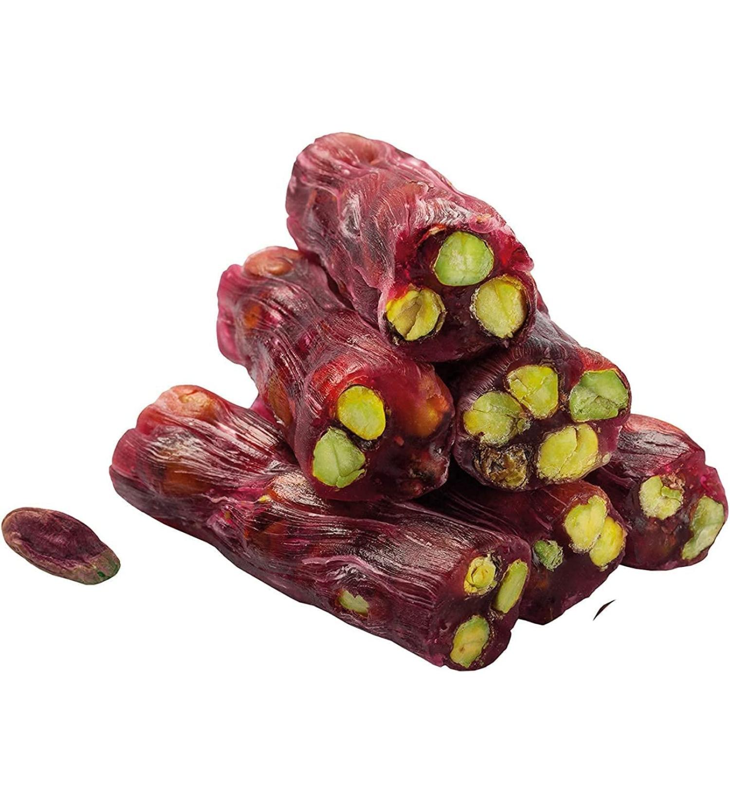 Finger Turkish Delight-POMEGRANATE FLAVORED with PISTACHIO-300 gr