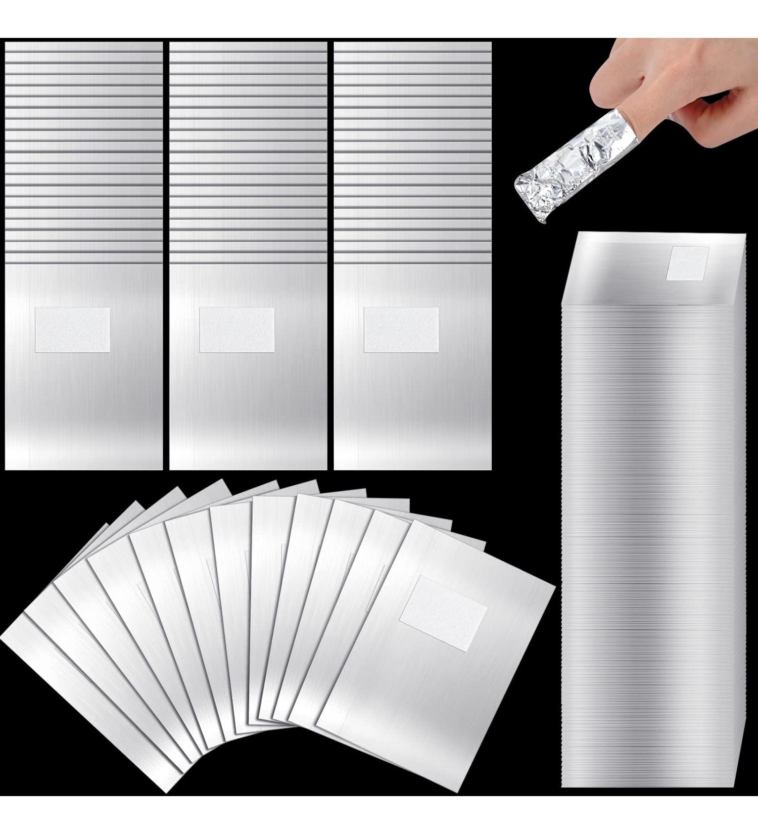 1000 Pcs Gel Nail Polish Remover Foil Wraps with Lint Pad - Silver - Buy Online on GoSupps.com