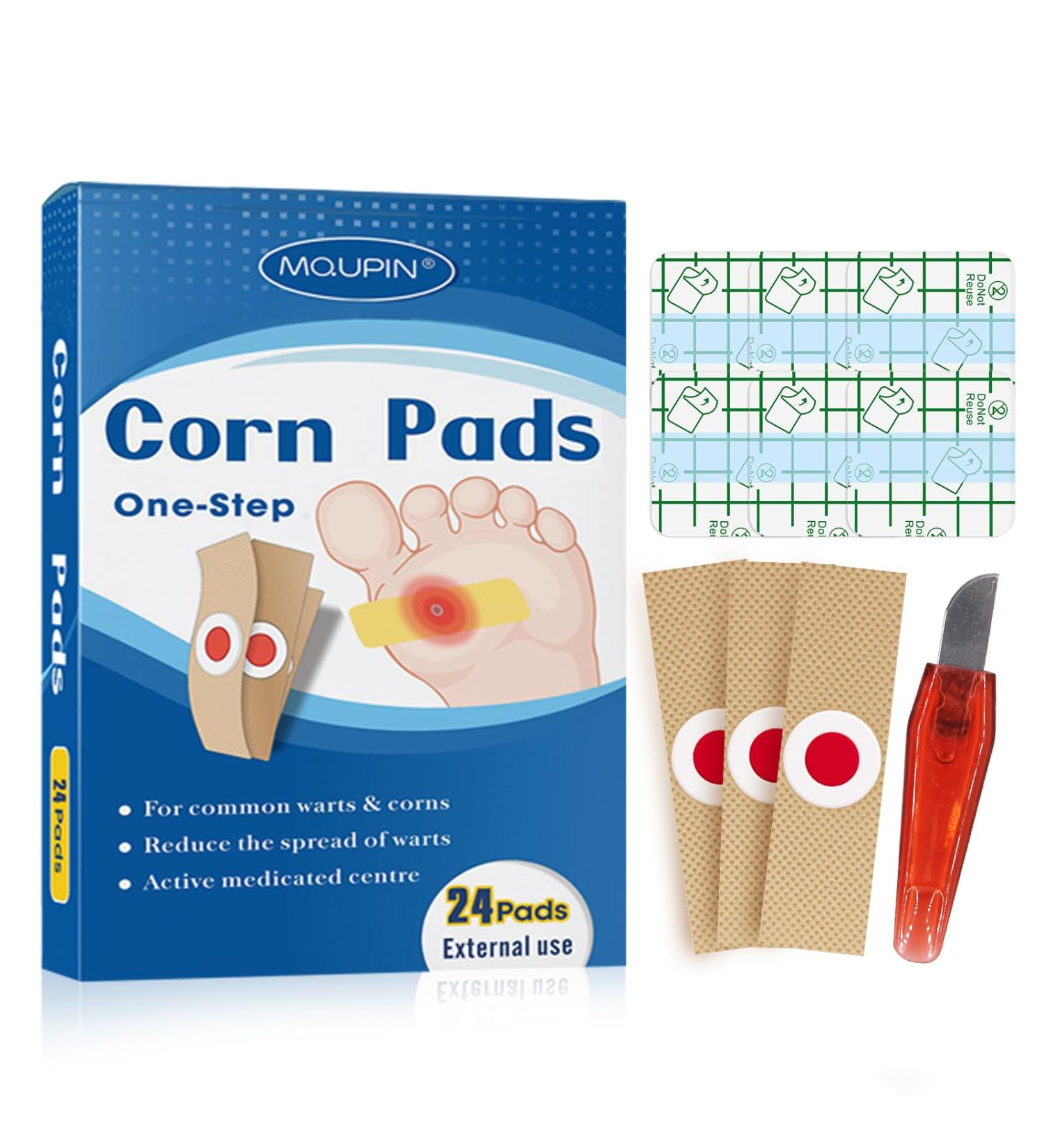 Corn Remover Pads Wart Remover Foot Corn Remover Patch 24 Pcs Corn Removal Pads Corn Removal Ideal for Relief Corn Pain and Foot Care Corn Plasters with Hole for Feet Hand Toe - Buy Online on GoSupps.com