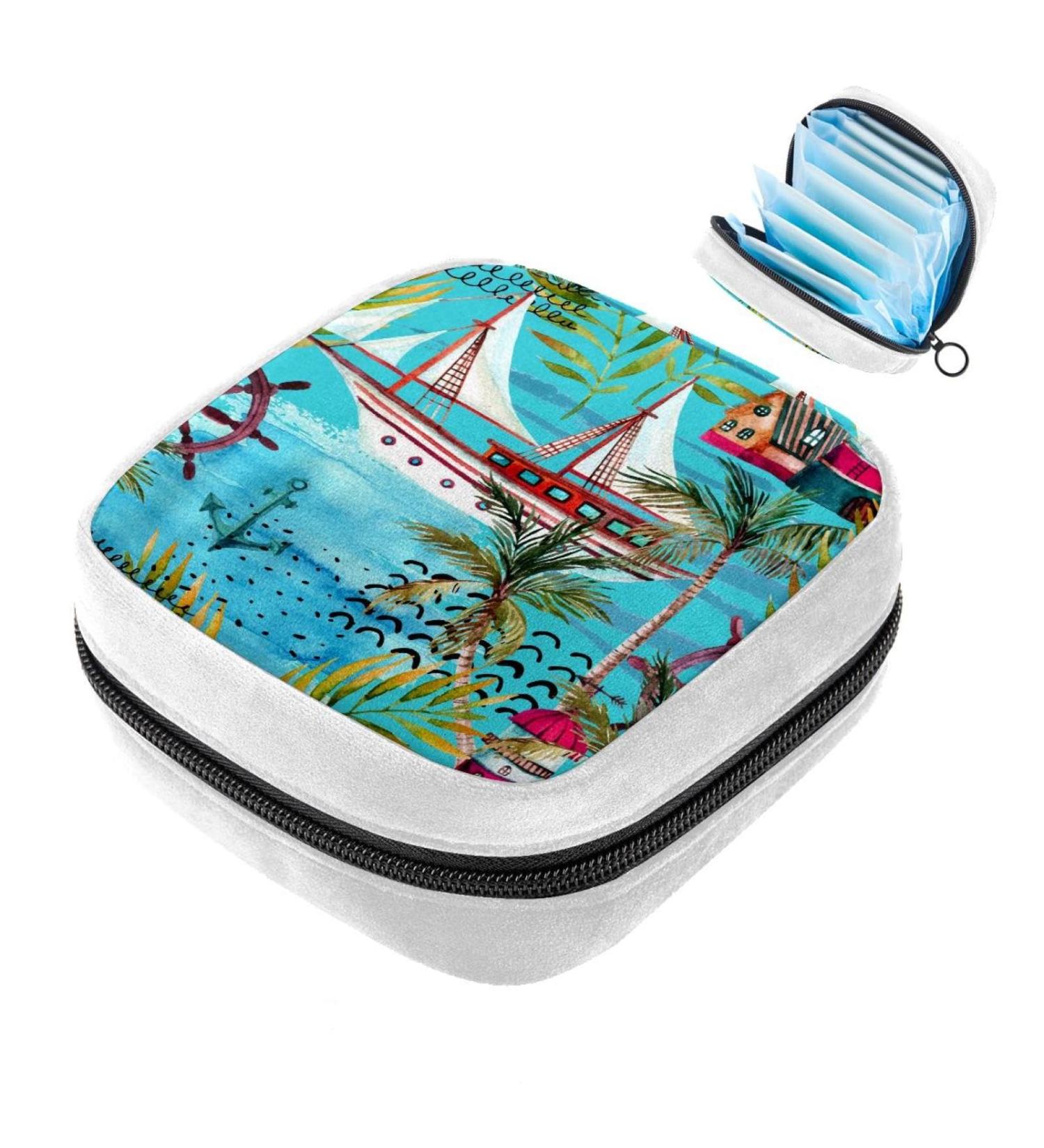GIAPB Sanitary Napkin Storage Bag - Boat Blue Period Tampon Makeup Pad Pouch | 2125 - Buy Online on GoSupps.com