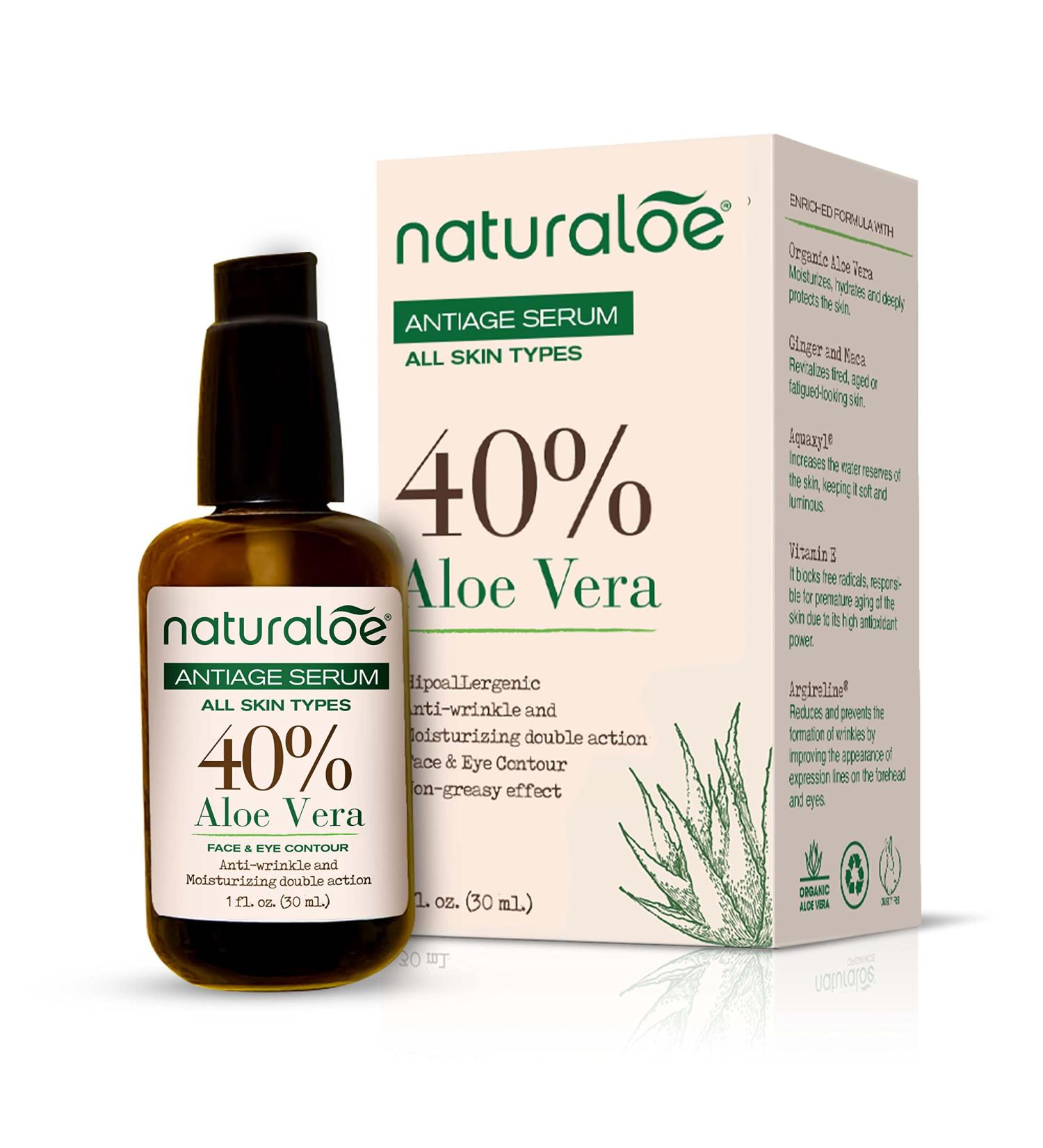 Buy Anti-Aging Serum with 40% Aloe Vera Hydrate & Revitalize Your Skin | International Shipping Available - Buy Online on GoSupps.com
