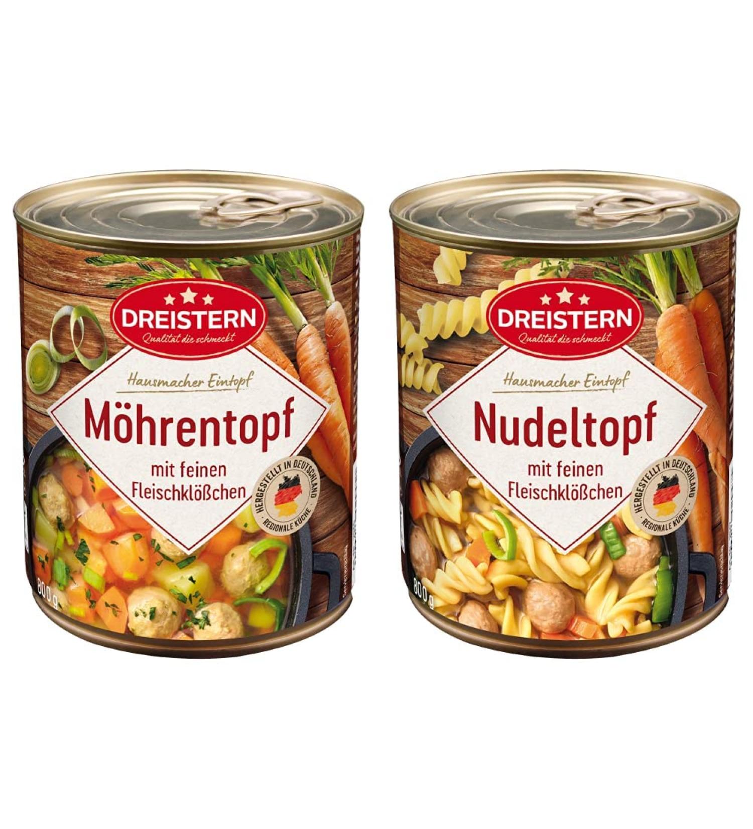 Buy Three Star Carrot Stew & Noodle Stew with Meatballs - 800g Bundle (Pack of 2) | International Shipping Available - Buy Online on GoSupps.com