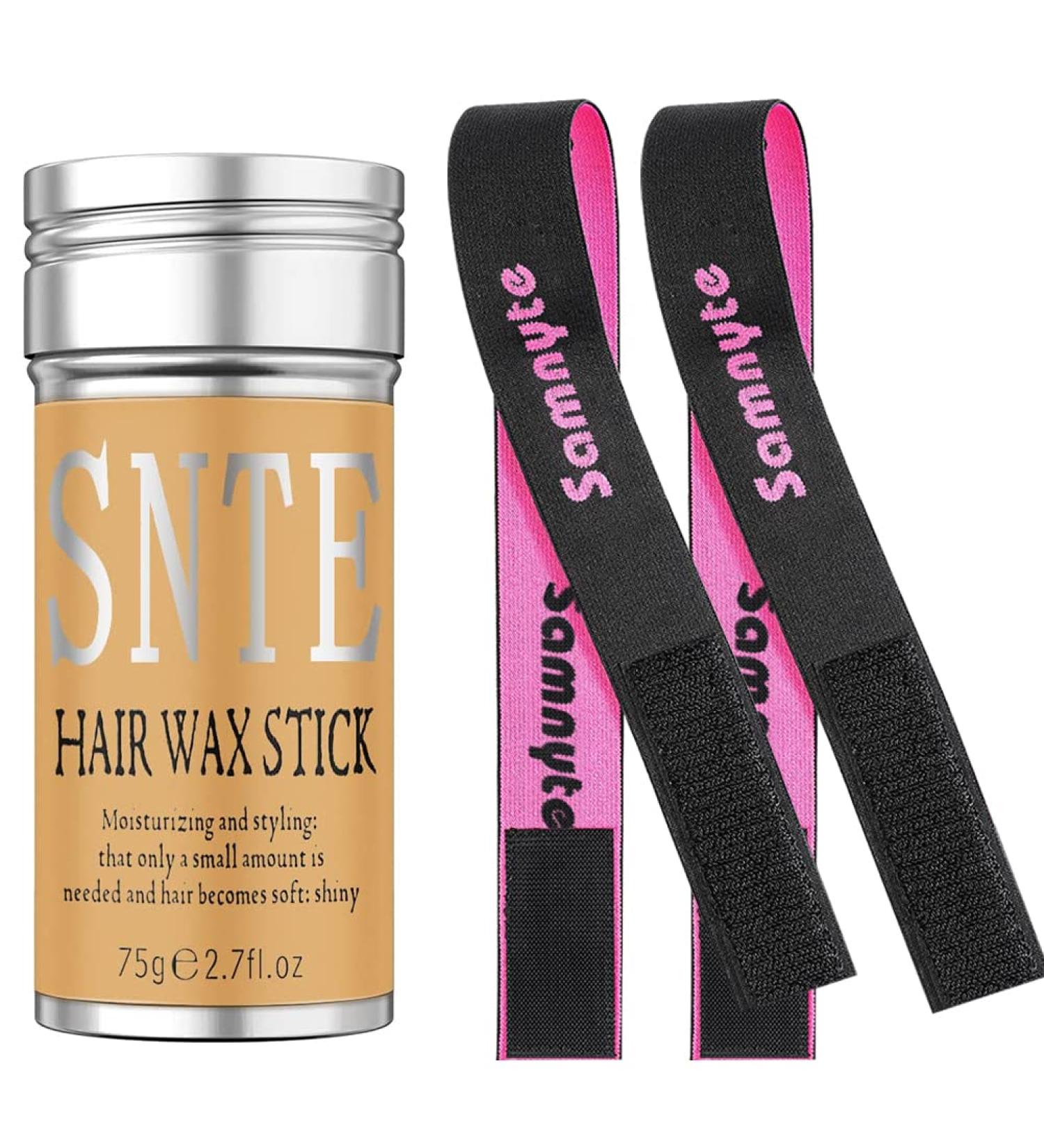 Lace Melting Band 2Pcs & Wax Stick for Hair Wigs | Elastic Band & Accessories for Lace Wigs | Wig Edges Styling Essential - 3.5oz - Buy Online on GoSupps.com