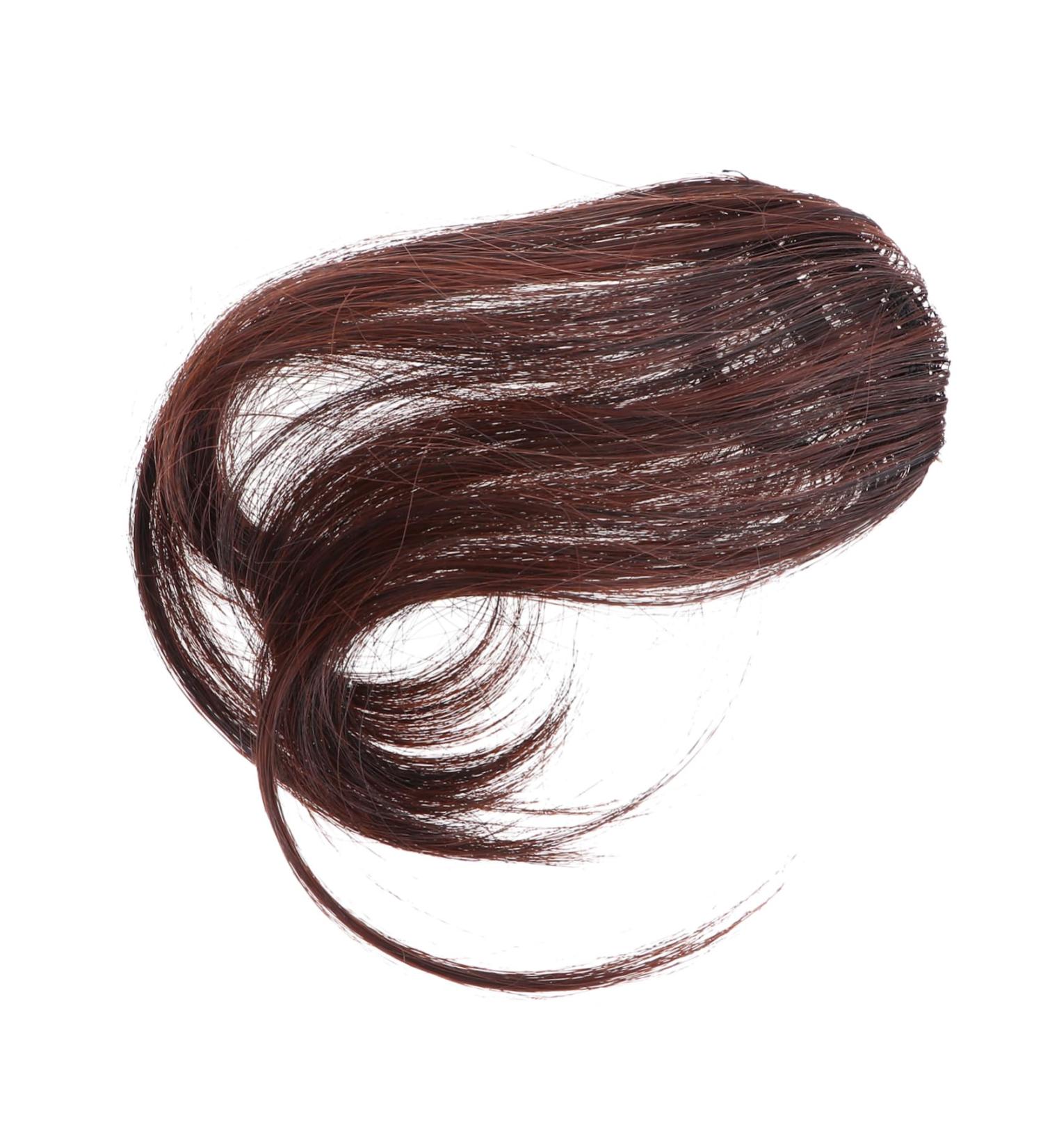 NUSITOU Piece Air Fringe Bangs Wispy Fringe Bangs Clip on Bangs Brown Clip in Hair Extensions Real Human Hair Wispy Bangs Wig Bangs Hair Clip Ponytail Miss Artificial Hair Accessories 18.00X6.50X0.50CM Brown - Buy Online on GoSupps.com