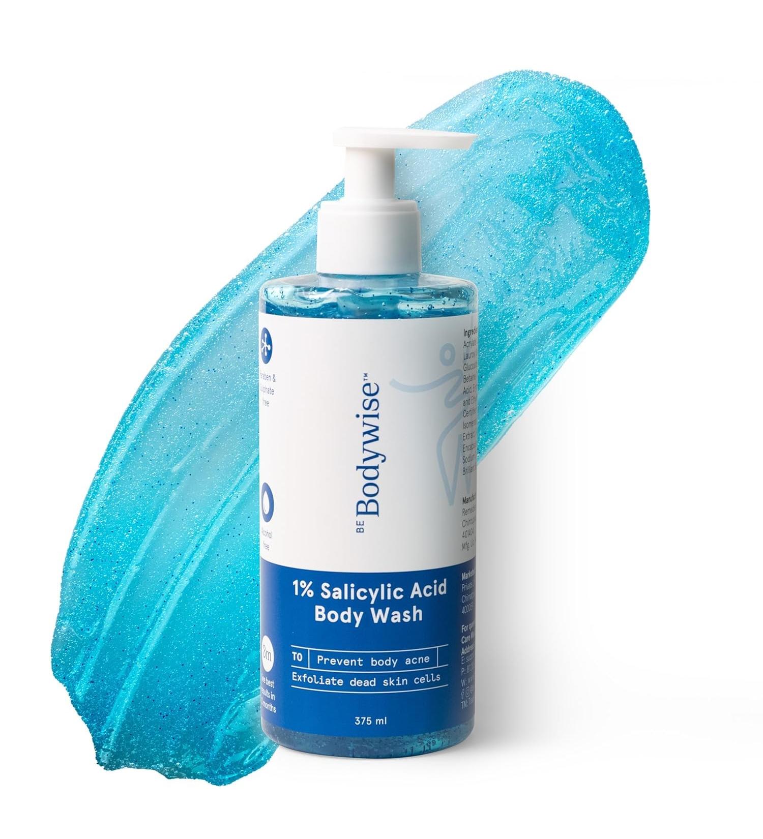 Be Bodywise 1% Salicylic Acid Body Wash 375 ml | Refreshing Showering Gel that Helps to Prevent Body Acne & Cleanse Skin | Paraben and SLS free - Buy Online on GoSupps.com