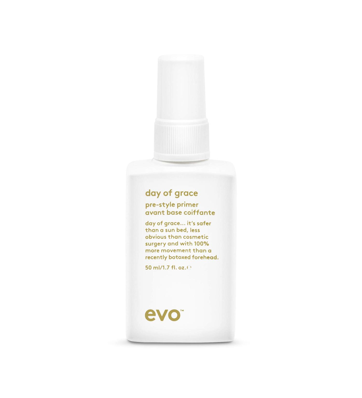 EVO Day of Grace Pre-Style Primer - Heat Protectant Spray 1.7 Fl Oz - Moisturizing, Detangling, Smoothing Formula - Buy Online on GoSupps.com