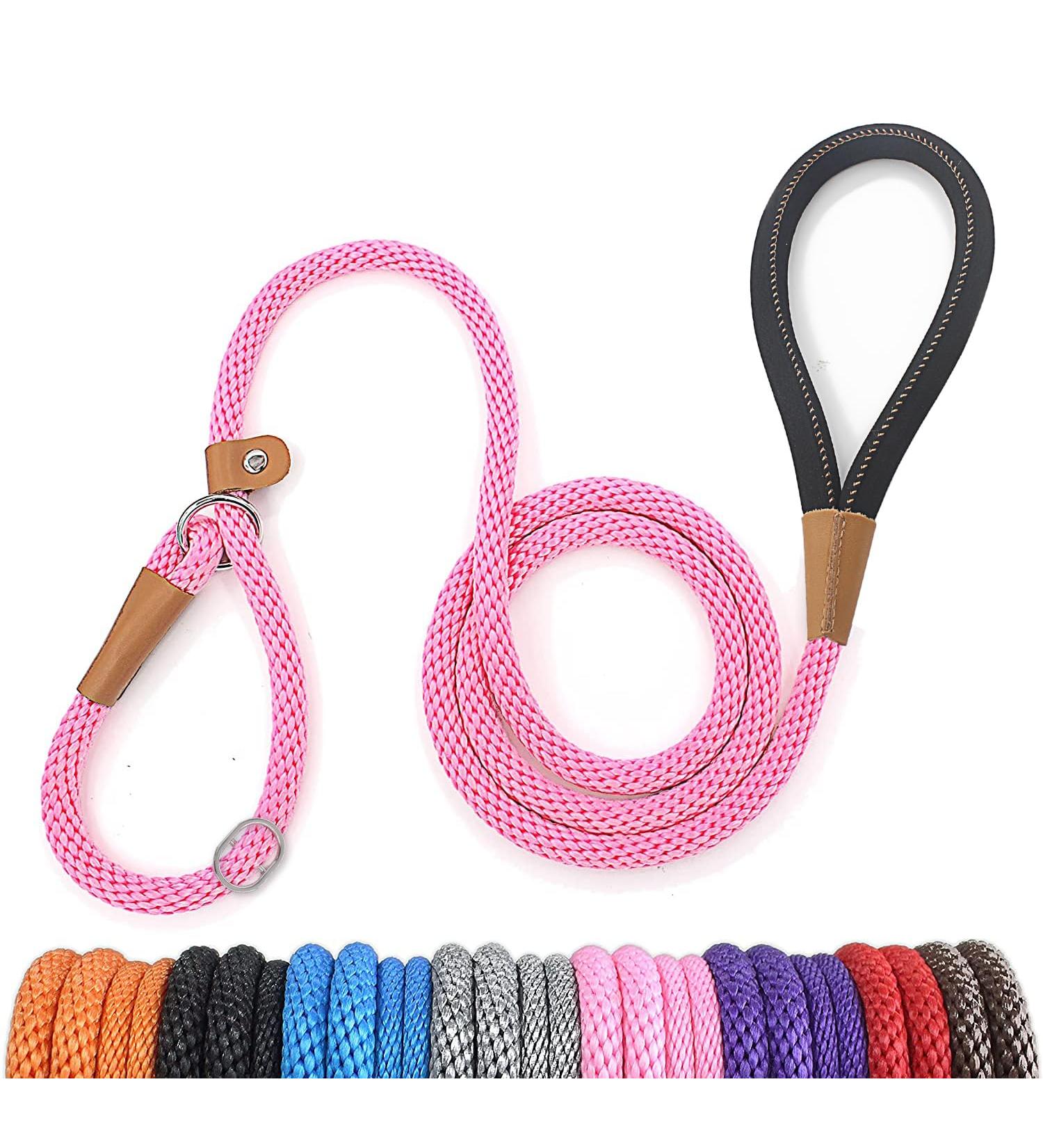 Shop Lynxking Tow Lines for Dogs - Durable Retrieving Linen for Small Medium & Large Breeds - Pink 1.3cm x 180cm - Buy Online on GoSupps.com