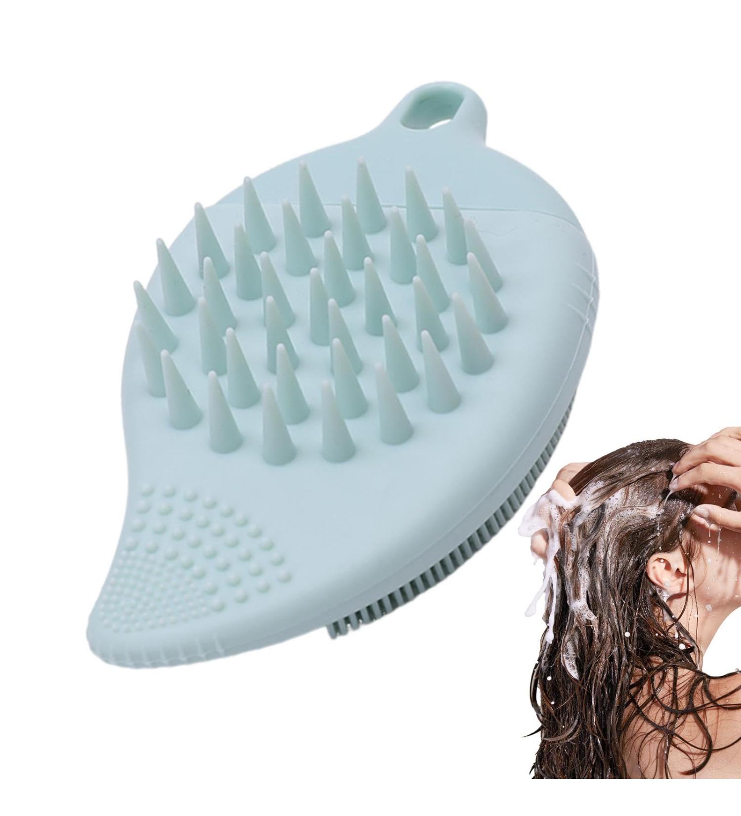 Face Exfoliator Scrubber - Double Side Silicone Face Scrub Brush - Manual Skin Care Scalp Brush Multi-Use Handheld Scrubber Gray Green - Buy Online on GoSupps.com