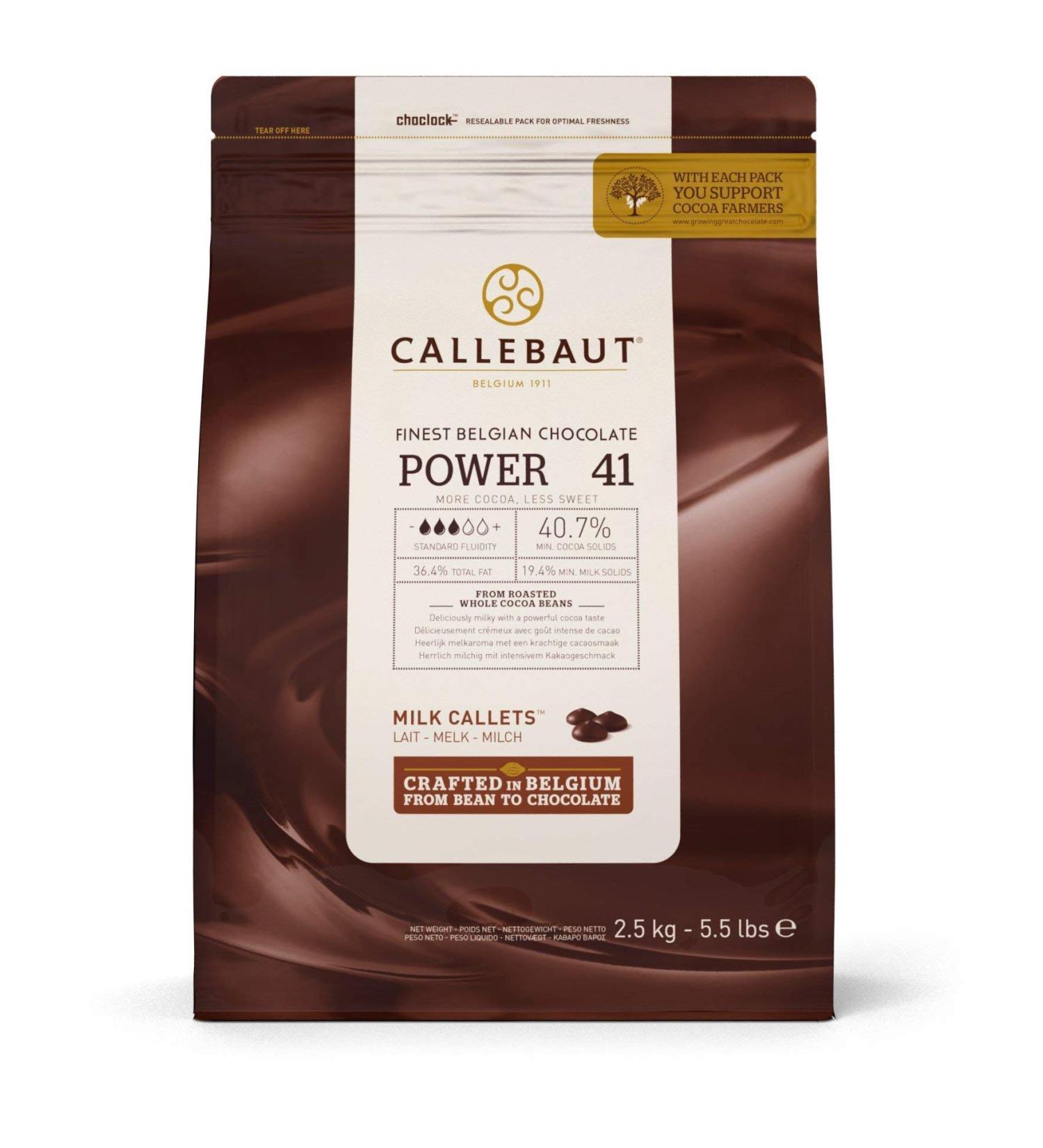 Callebaut 2.5kg Leche 41% Poder Easimelt chocolate chips