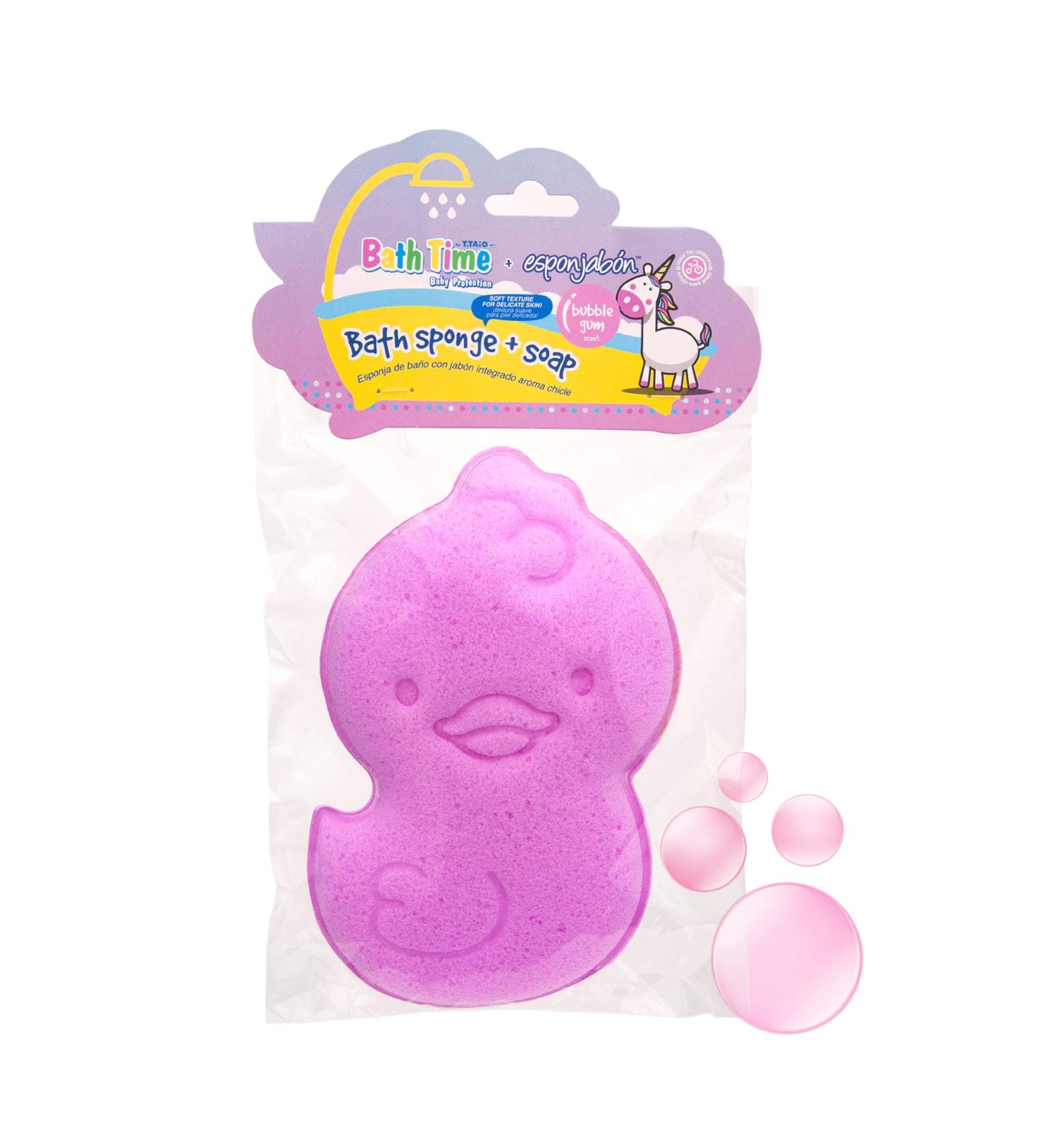 Taio Bubblegum Scented Bath Time Soap Sponge for Kids - Gentle Cleansing Wash for All Skin Types - Fun Bathroom Set with Unique Fragrance - Buy Online on GoSupps.com