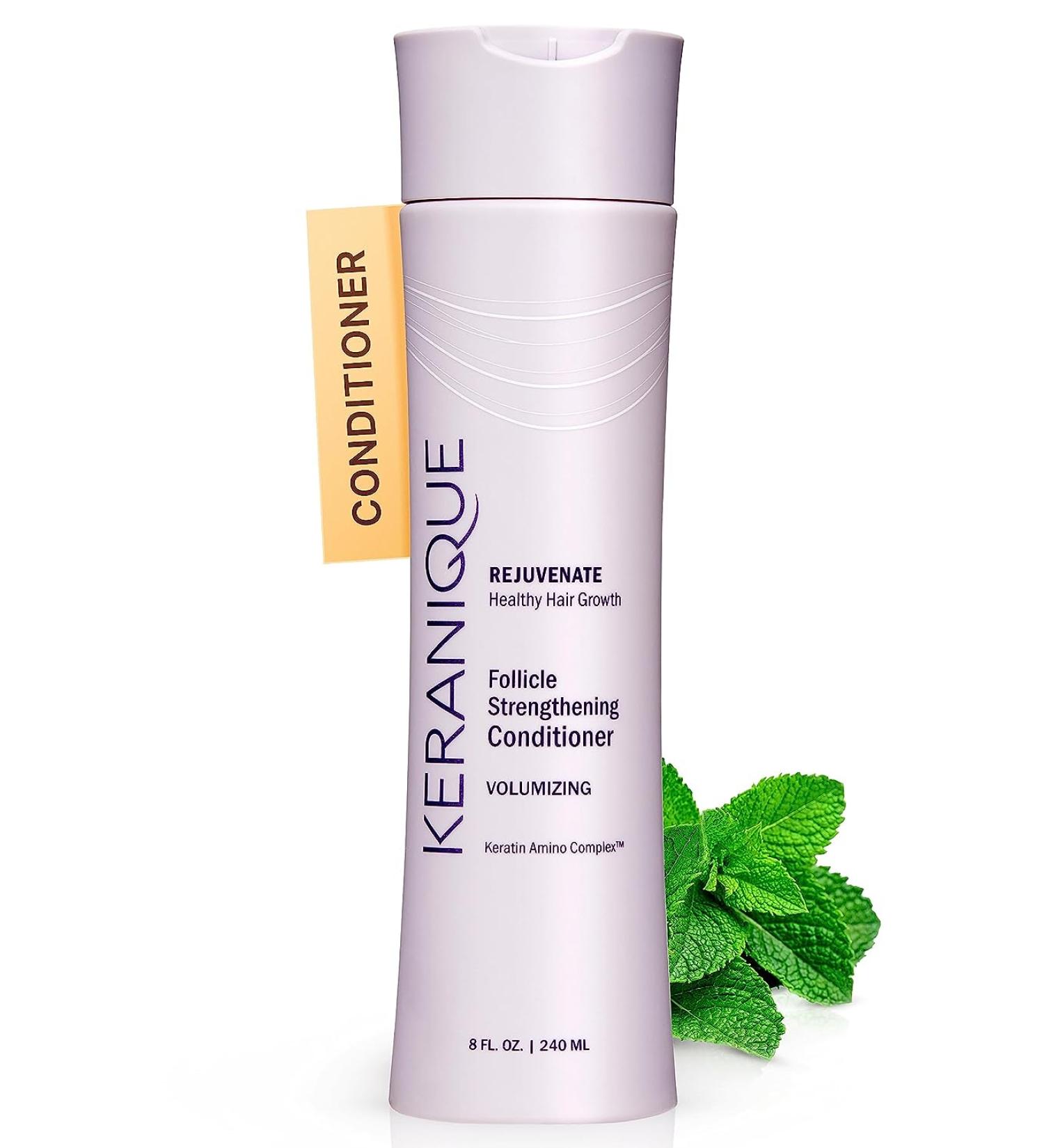 Keranique Volumizing Keratin Conditioner for Thinning Hair 8 Fl Oz - Hair Regrowth Formula with Keratin Amino Complex - Sulfate, Dye, and Paraben Free - Pack of 1 - Buy Online on GoSupps.com
