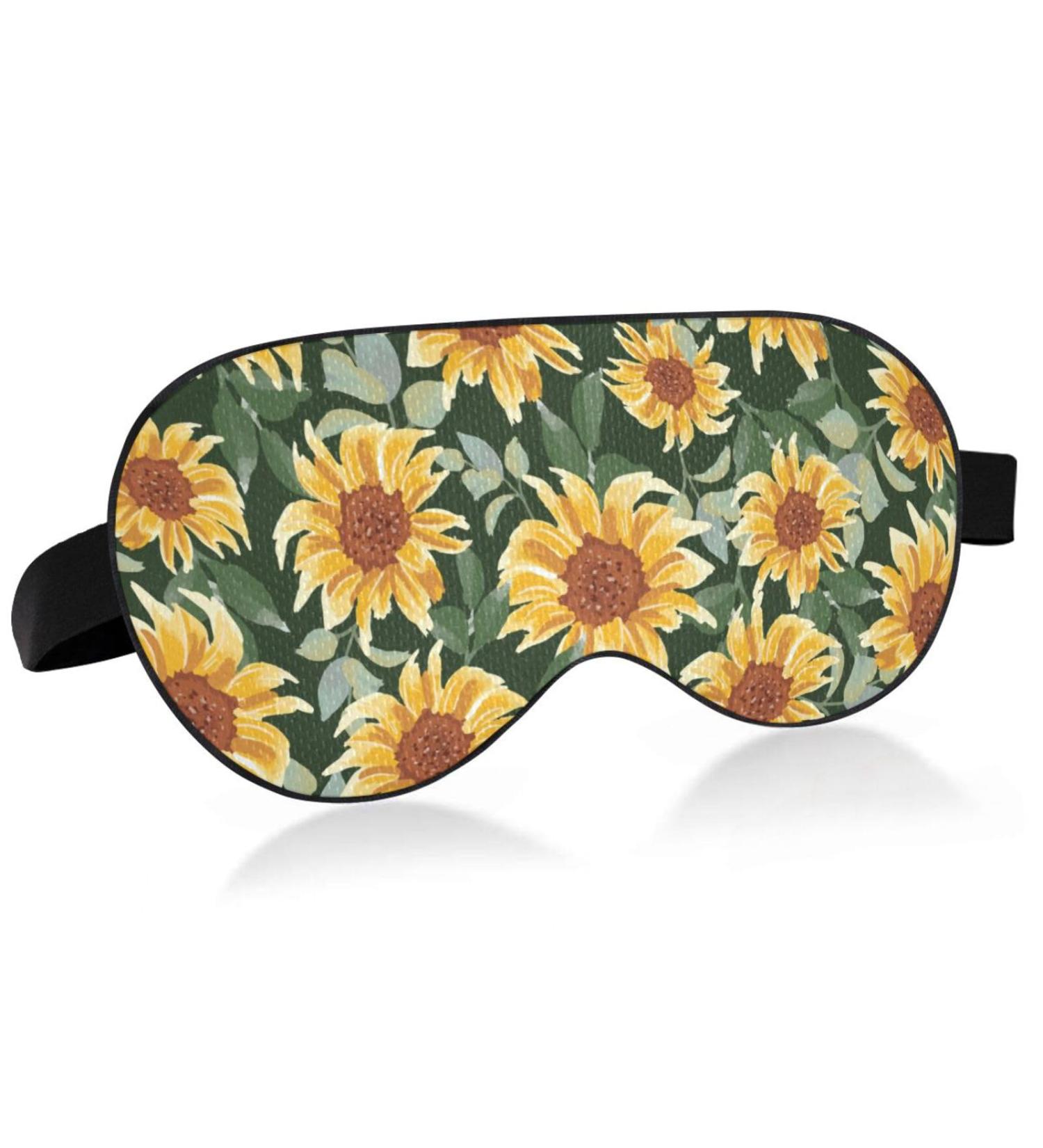 Haskirky Light Blocking Eye Mask for Deep Sleep | Breathable & Adjustable | Men and Women | Travel, Yoga, Meditation | Office Goodies | Spring Sunflowers - Buy Online on GoSupps.com
