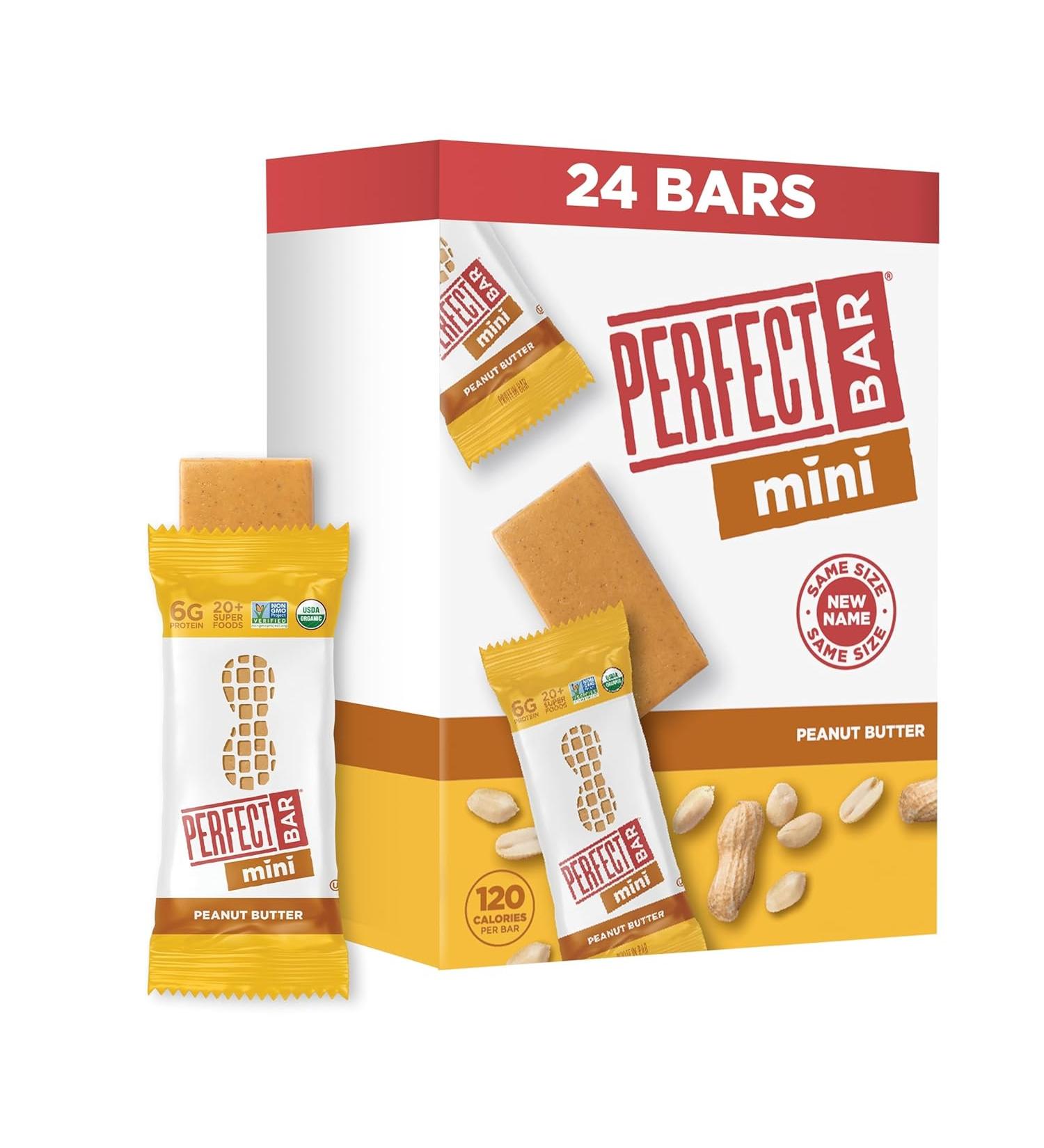 Perfect Bar Snack Size Peanut Butter Protein Bar 24 CT - 3 Packs - Buy Online on GoSupps.com