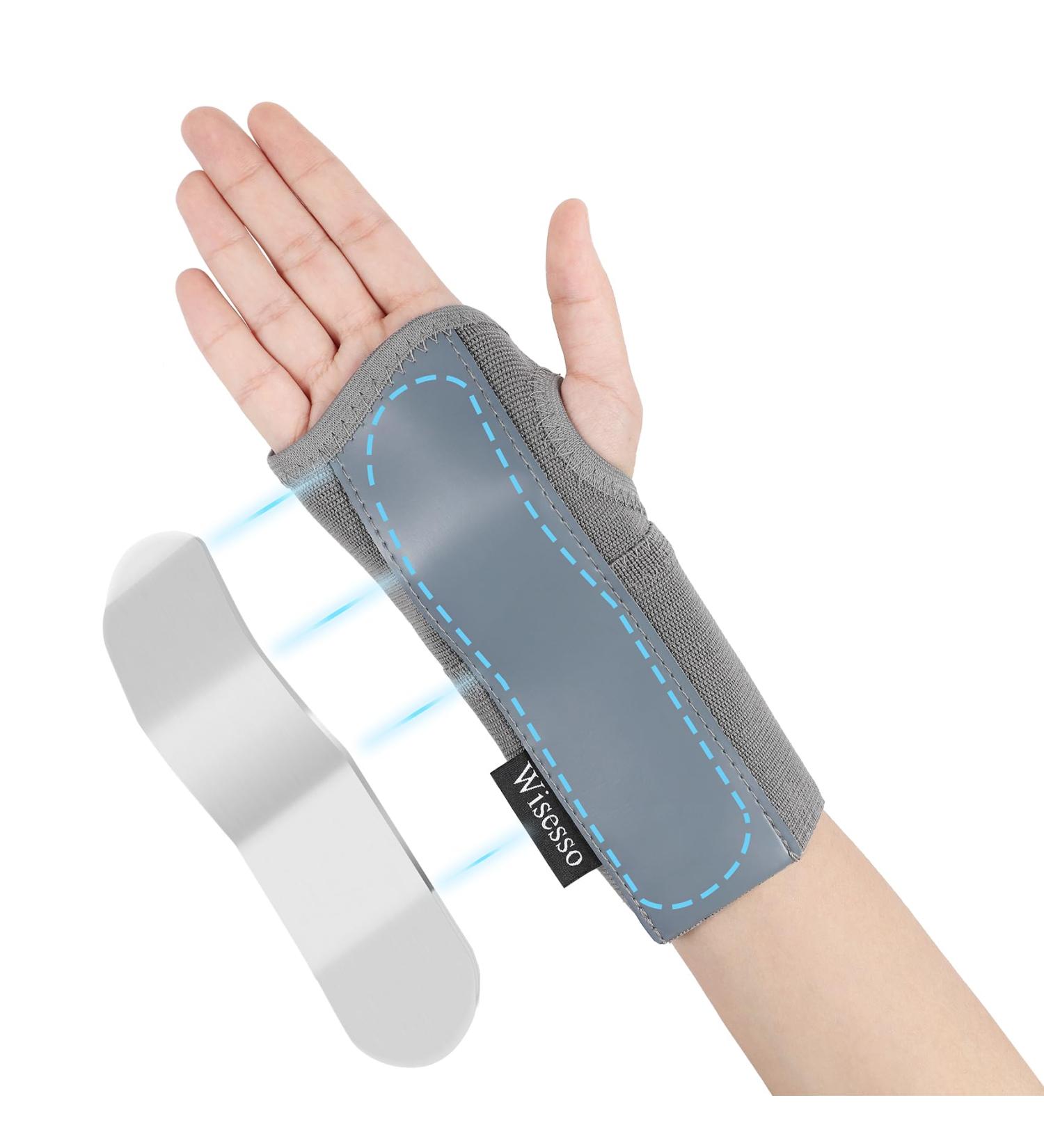 Carpal Tunnel Wrist Brace - Adjustable Splint for Pain Relief & Night Support | Large Right Hand Support for Men & Women - Buy Online on GoSupps.com