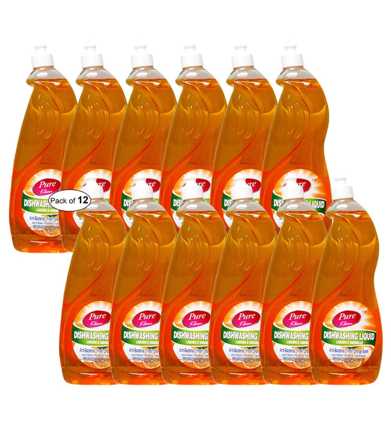 Pure Dishwashing Liquid Fresh Orange Scent(1L) (Pack of 12)