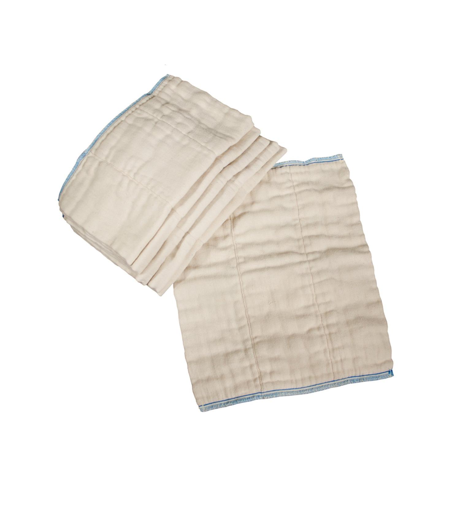 OsoCozy Unbleached Prefold Cloth Diapers - 100% Cotton, Soft & Absorbent - 12x16 - Fits 7-15 lbs - DSQ Quality - Infant 4x8x4 Layering - Buy Online on GoSupps.com