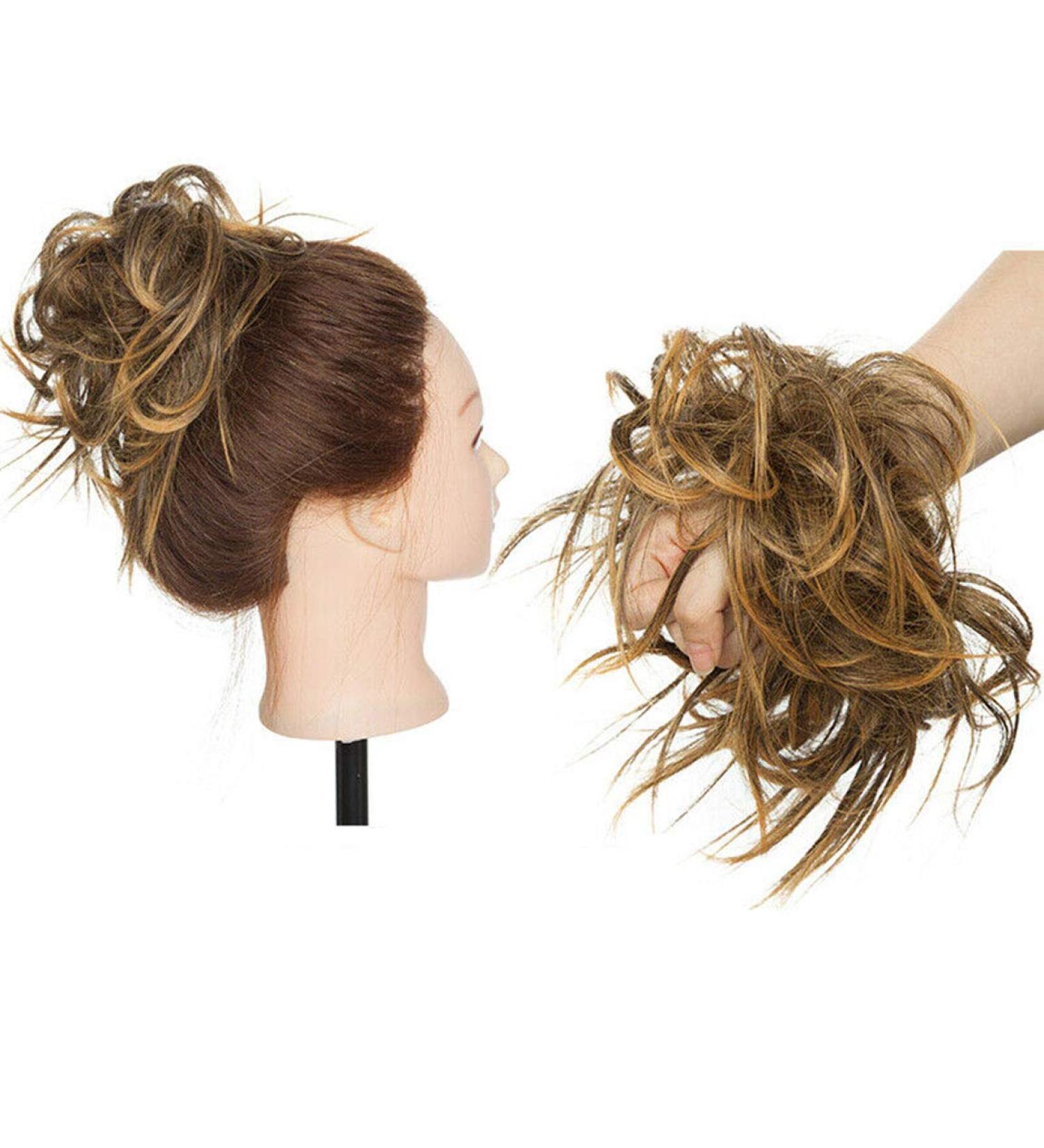 Tousled Hair Extensions Scrunchie - Brown Blonde Updo Ponytail Wig - Buy Online on GoSupps.com