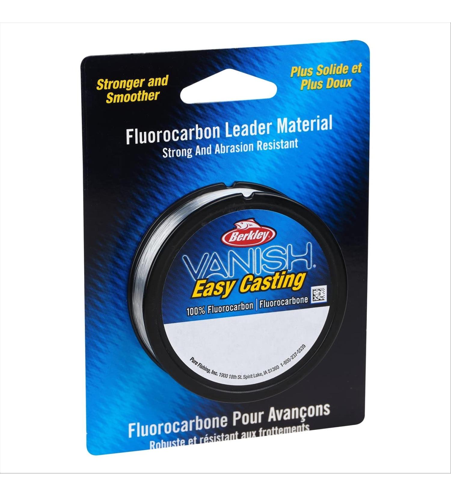 Berkley Vanish Leader Material Clear 8lb | 3.6kg Fluorocarbon Fishing Line - 50yd | 45m - Ideal for Freshwater Fishing - Buy Online on GoSupps.com