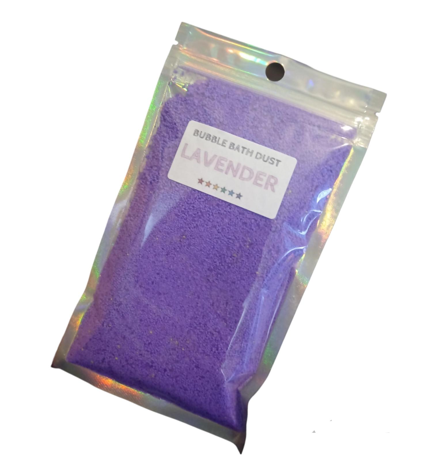 Handmade Bubble Bath Dust - Various Scents (Bath Bomb Dust with Lasting Bubbles) Contains Epsom Salts (Lavender)