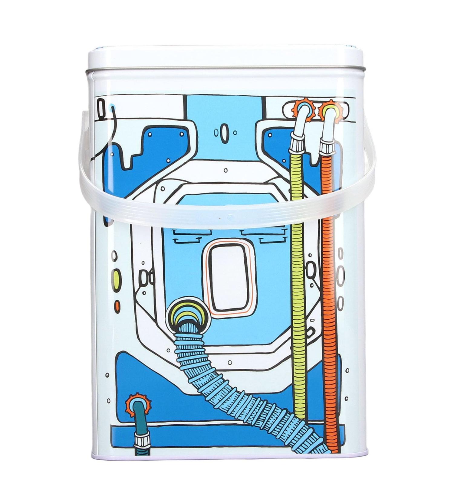 Washing Powder Storage Tin Powdered Laundry Detergent Container Iron Construction Washing Machine Modeling with Perspective Window for Storage - Buy Online on GoSupps.com