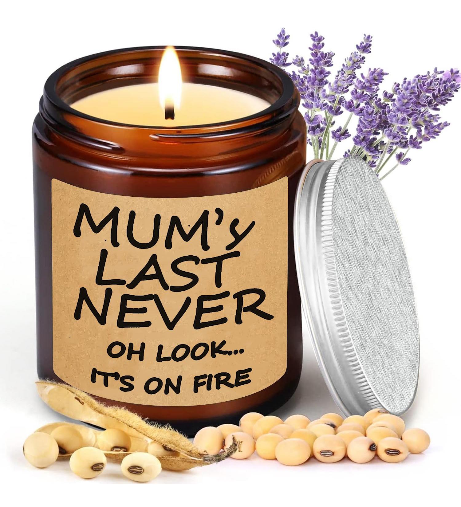 Handmade Lavender Soy Wax Candle - 200g, 50 Hours Burn Time - Aromatherapy Gift for Women (Mum) - Buy Online on GoSupps.com