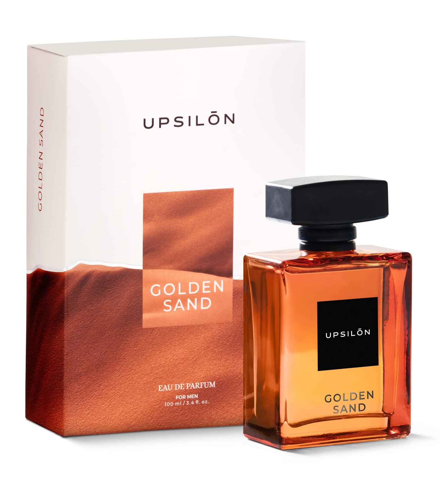 UPSILON Golden Sand Eau De Parfum Premium Long Lasting Fresh & Powerful Fragrance Spray Travel Friendly Luxury Parfum Scent | Men s Perfume | 3.4 fl. oz. - Pack Of 1 - Buy Online on GoSupps.com