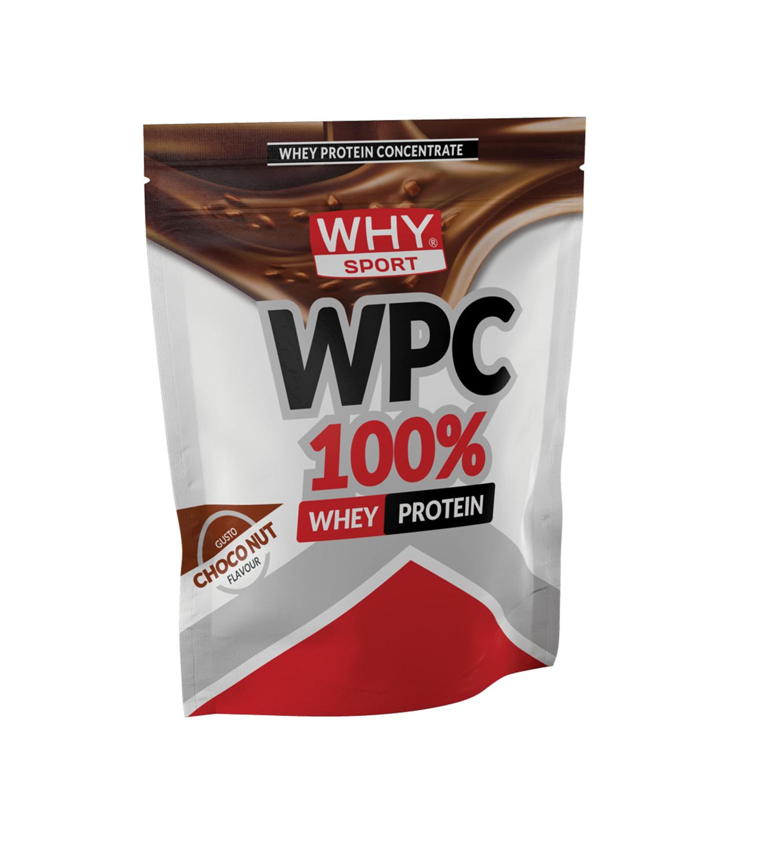 WHY SPORT WPC 100% Whey Protein 1kg Chocolate Nut - Buy Online on GoSupps.com