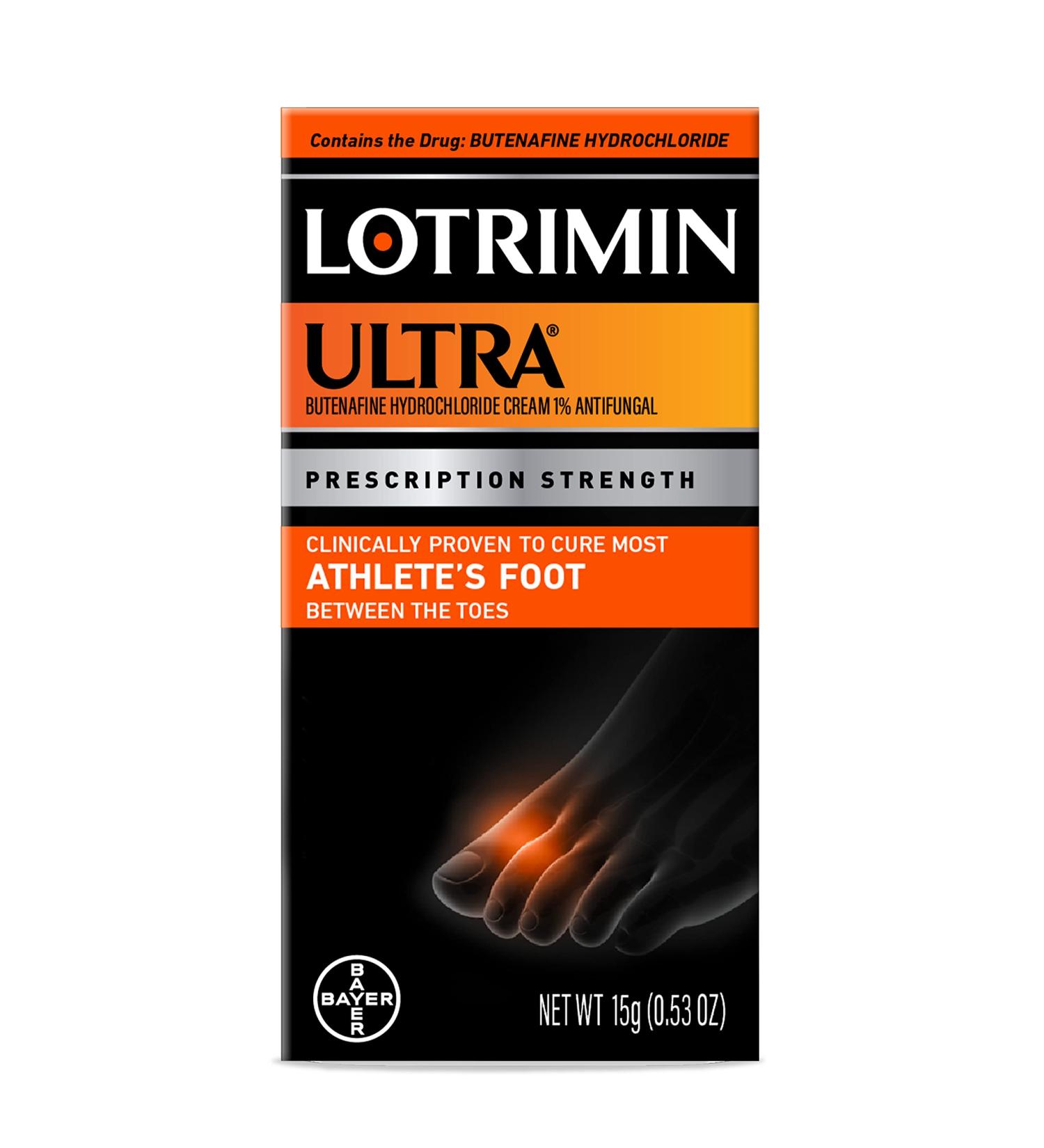 Lotrimin Ultra 1 Week Athlete's Foot Treatment 15g - Butenafine Hydrochloride 1% Cream - Buy Online on GoSupps.com