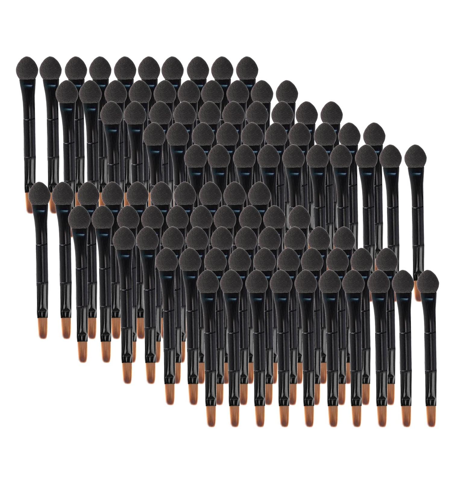 2-in-1 Mini One-Way Lip & Eyeshadow Brush Set - 100 Pieces for Flawless Makeup Application | Rose Blower Design - Buy Online on GoSupps.com