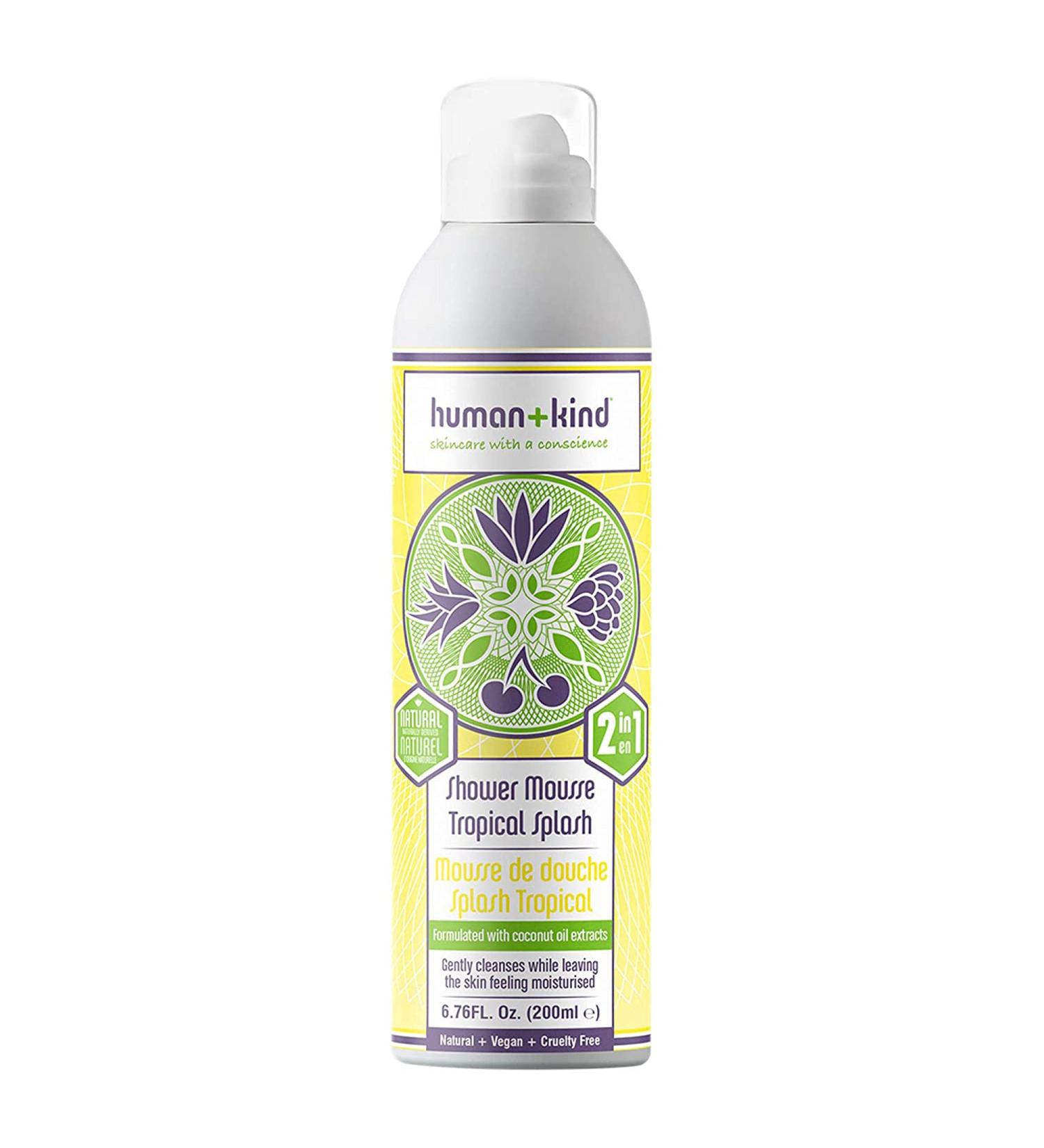 Human+Kind Tropical Splash Shower Mousse Body Wash - 6.76 Fl Oz - Gentle on Sensitive Skin - Nourishing and Delicately Fragranced - Buy Online on GoSupps.com