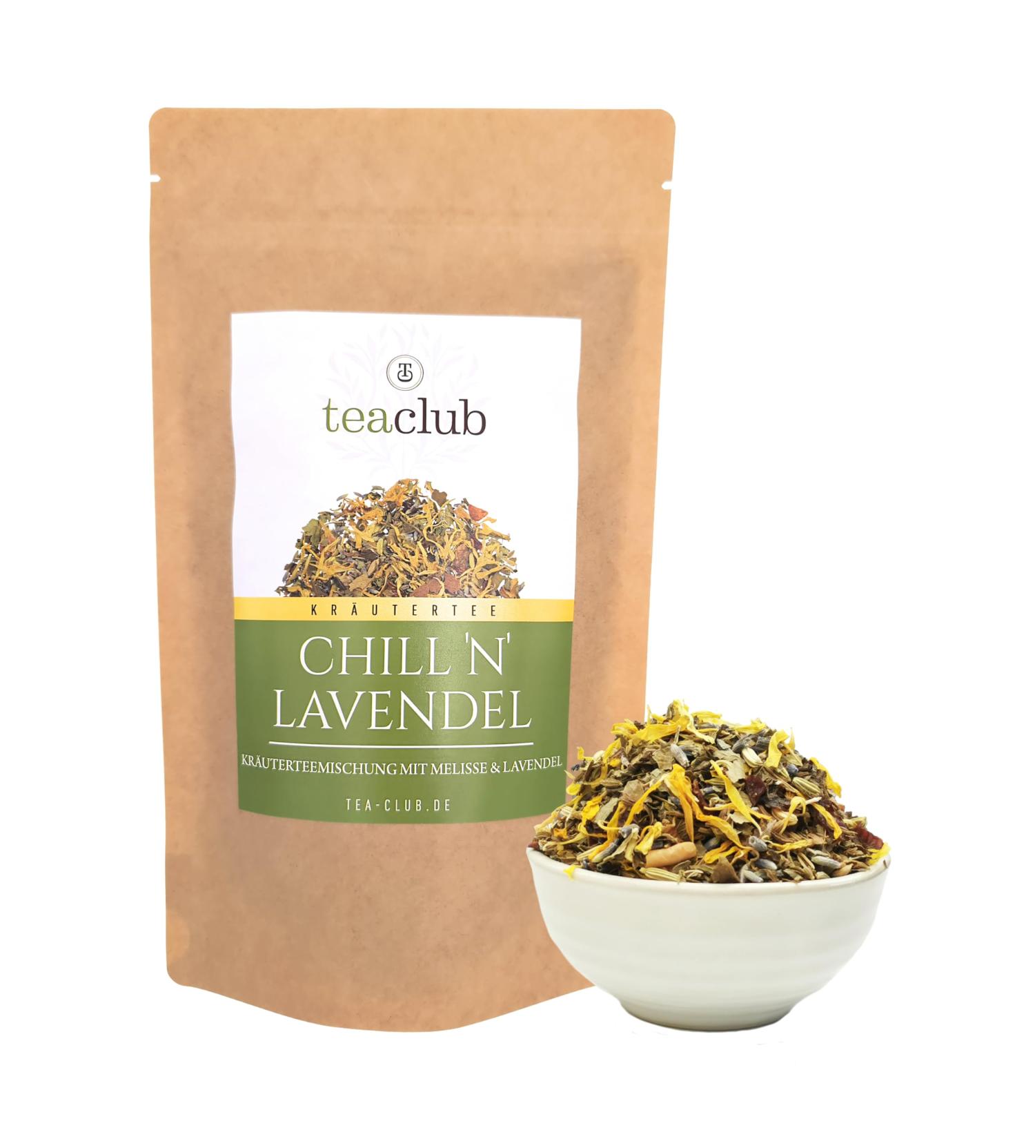 Chill N Lavande 500g m lange de th la lavande en vrac th base de plantes m lange avec lavande fenouil carvi anis th base de plantes TeaClub - Buy Online on GoSupps.com