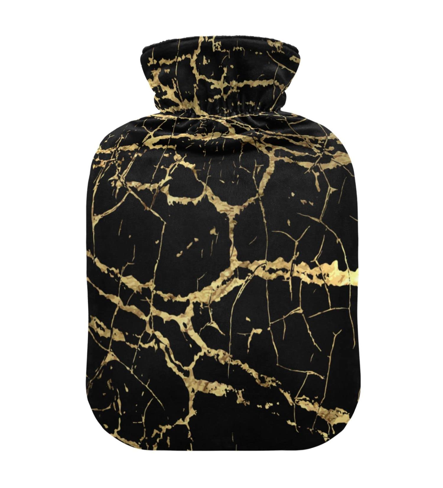 Golden Marble Hot Water Bottle - 1L Heat Relief for Hand & Foot Warmth | Ideal for Pregnant Women - International Shipping - Buy Online on GoSupps.com