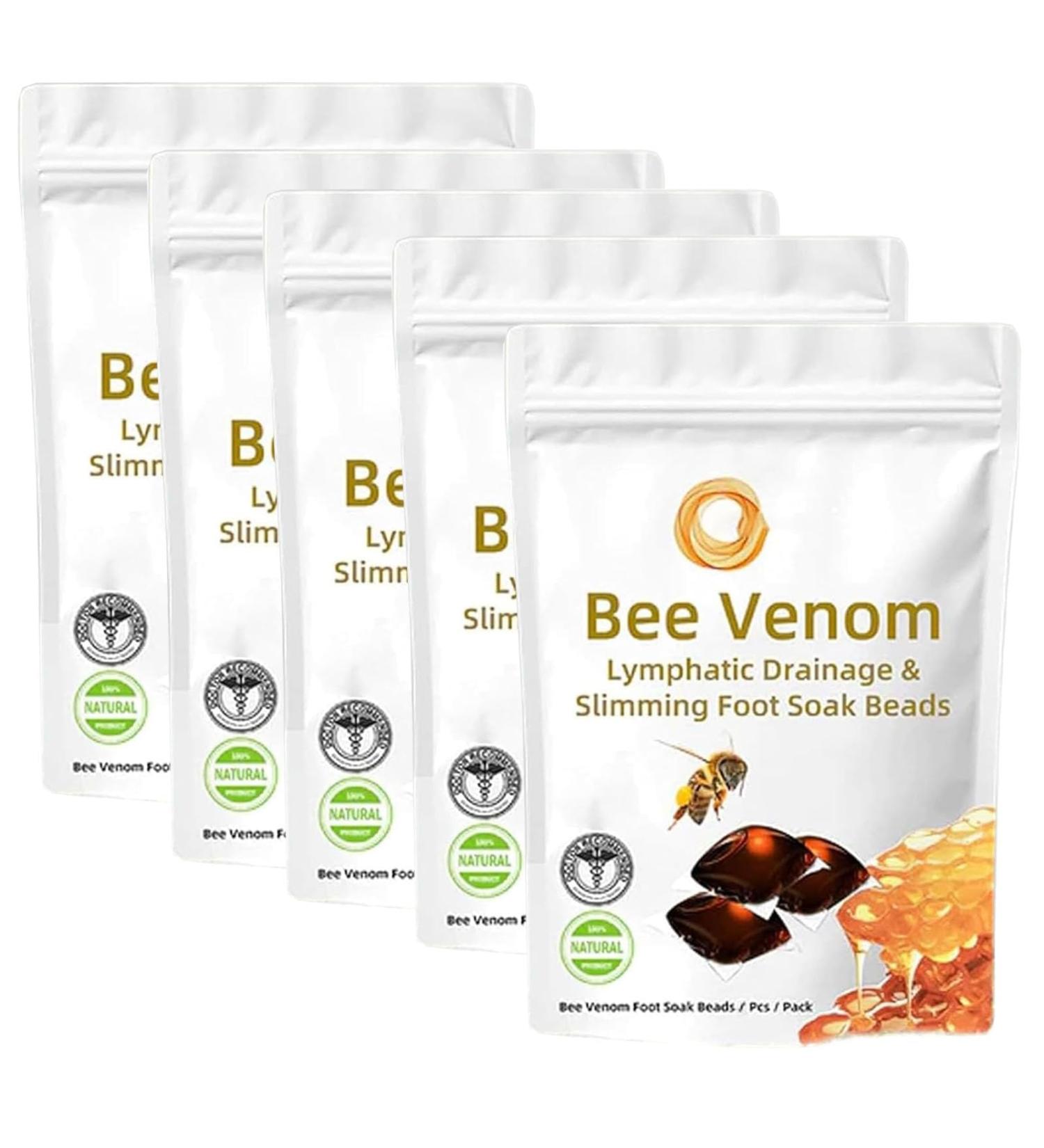 Lukmlca Bee Venom Lymphatic Drainage & Slimming Foot Soak Beads Lukmlca Bee Venom Bee Venom Foot Soak Beads (5Bag/50pcs) - Buy Online on GoSupps.com
