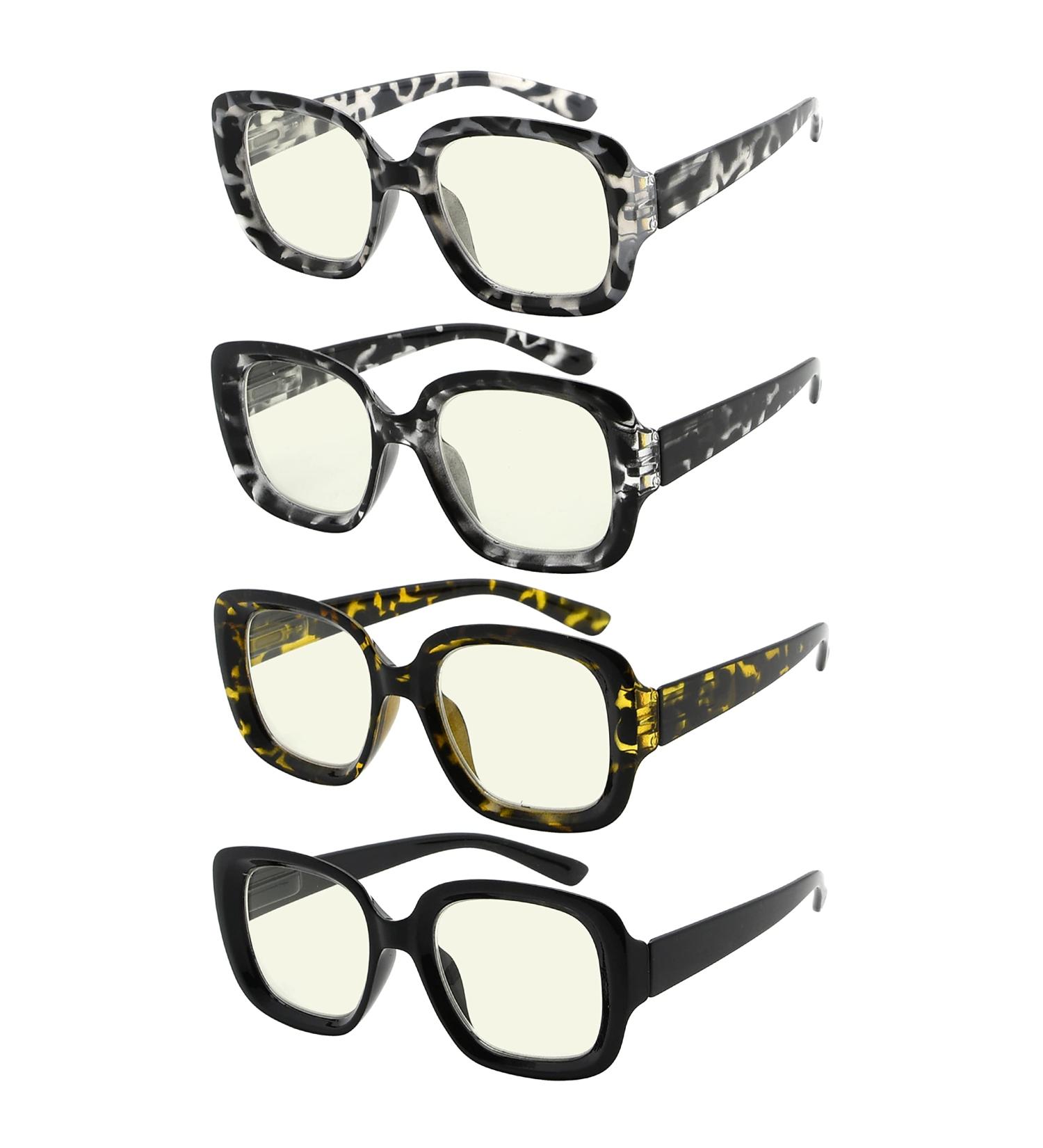 Eyekepper 4-Pack Women's Reading Glasses +2.5 - Chic Blue Light Blocking Computer Glasses for Eye Protection - Buy Online on GoSupps.com