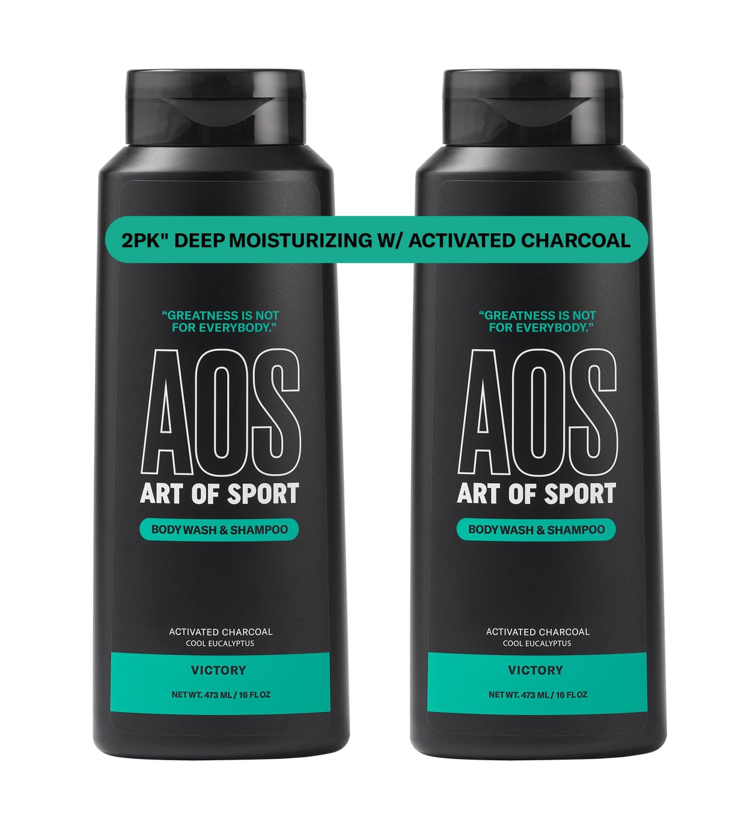Art of Sport Men s 2-in-1 Body Wash and Shampoo with Charcoal Activated Eucalyptus Fragrance Made for Athletes Victory Scent 16 fl oz (Pack of 2) - Buy Online on GoSupps.com