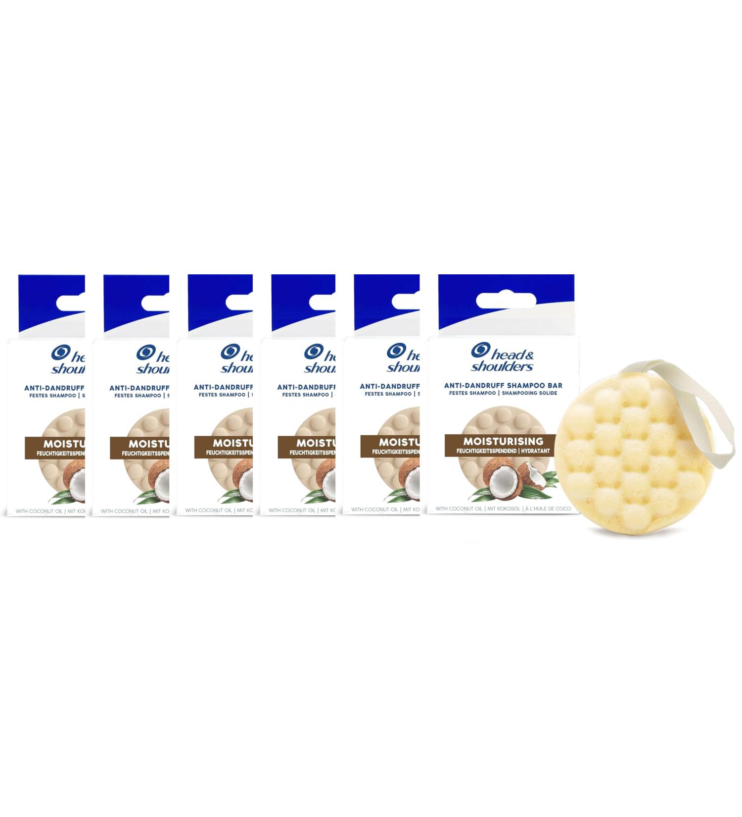 Head & Shoulders Head & Shoulders Coconut Oil Anti Dandruff Moisturizing Solid Shampoo Bar 70g (Pack of 6)