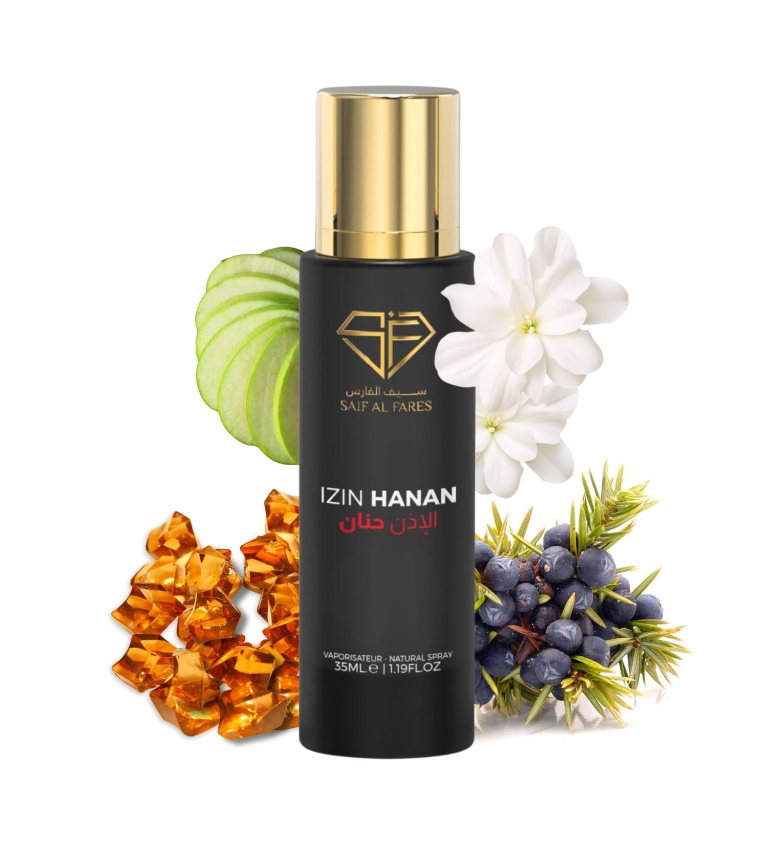 Izin Hanan Fragrance For Men | Exotic Earthy Floral Leathery Arabian Perfume | Long Lasting Alcohol Free Perfume 1.19 Fl. Oz. - Buy Online on GoSupps.com