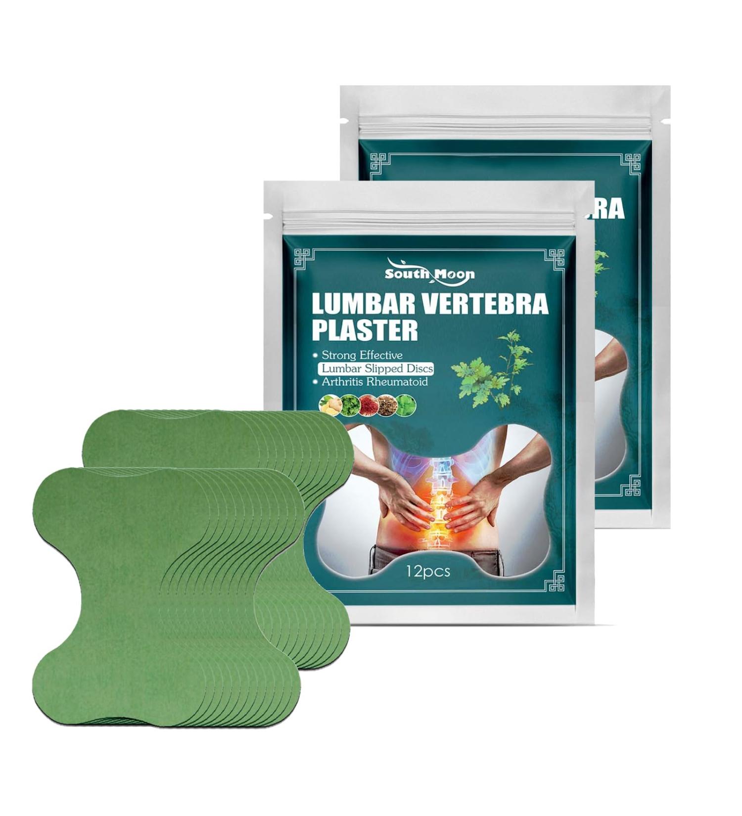 WANGIRO Lumbar Vertebra Patches Herbal Wormwood Back and Spine Support Muscle and Joint Comfort Non-Invasive Management 24Pcs - Buy Online on GoSupps.com