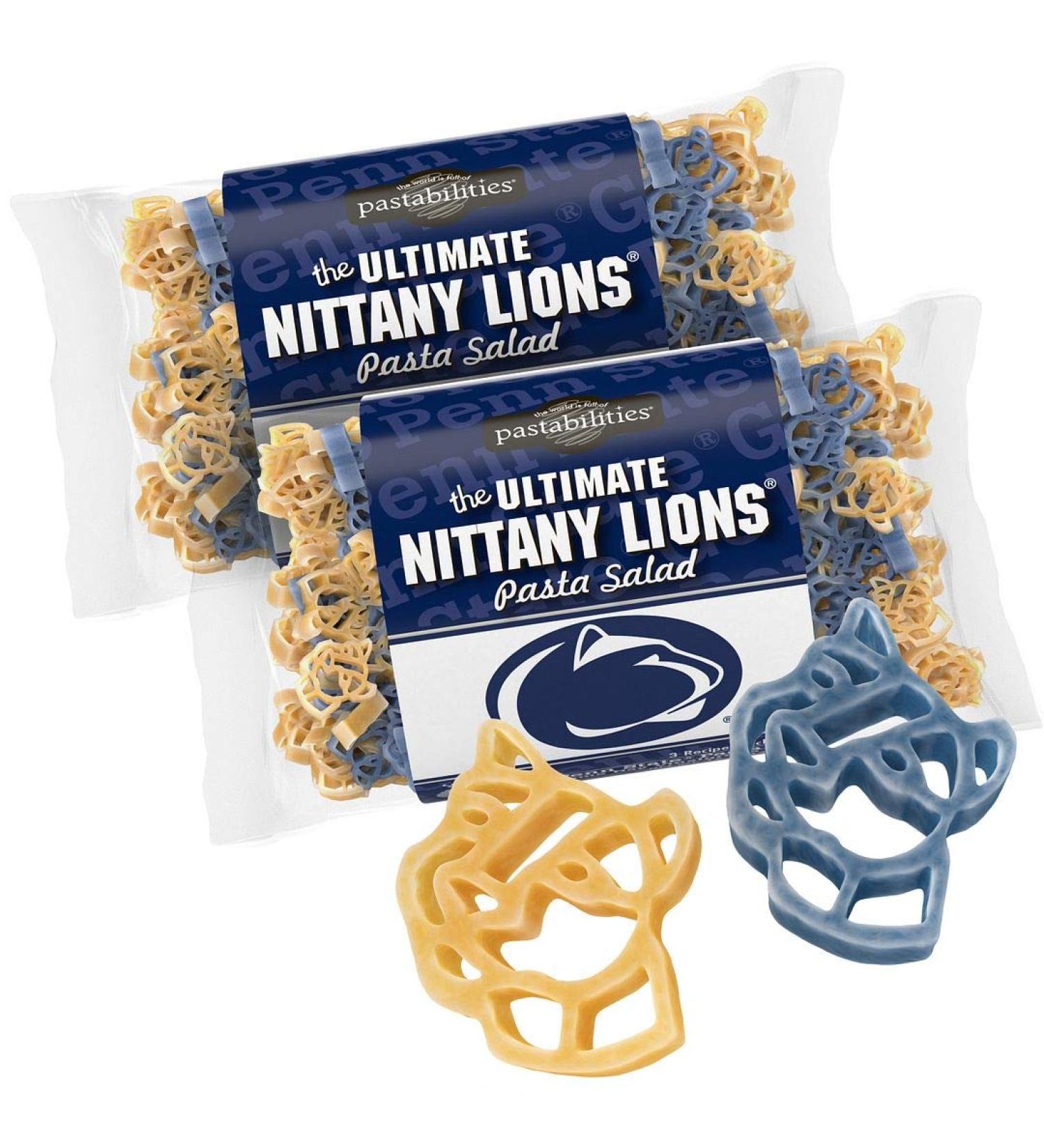 Penn State Nittany Lions Shaped Pasta & Salad Dressing Mix (2 Pack) - 16 oz - Authentic Penn State Pasta Salad Kit - Buy Online on GoSupps.com