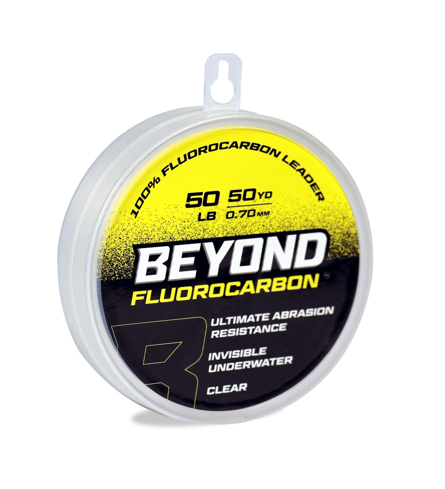 Beyond Fluorocarbon Leader Fishing Line - 100% Pure Fluorocarbon Material - Abrasion Resistant - Invisible Underwater - Shock Resistant - Knot Strength - 40LB - Buy Online on GoSupps.com
