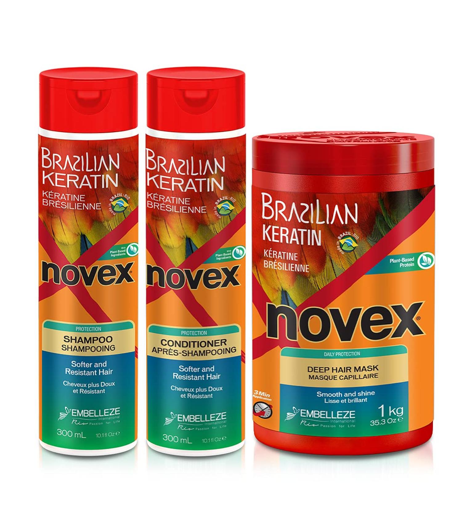 Buy NOVEX Brazilian Keratin Shampoo Conditioner & Mask Set - Best International Shipping - Buy Online on GoSupps.com