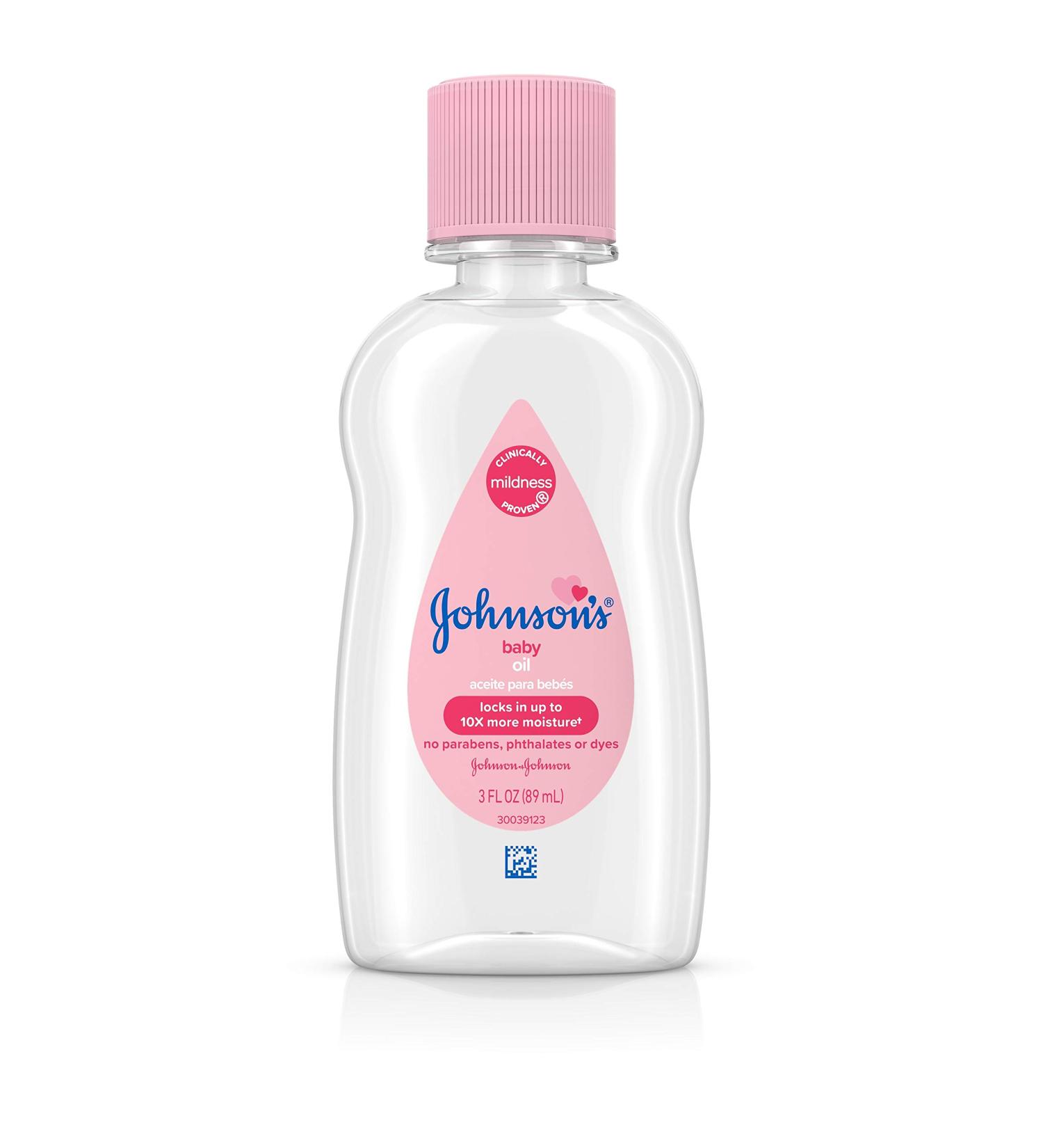 Johnson's Baby Oil 3 fl. oz - Hypoallergenic & Original Mineral Oil for Moisture Protection - Buy Online on GoSupps.com