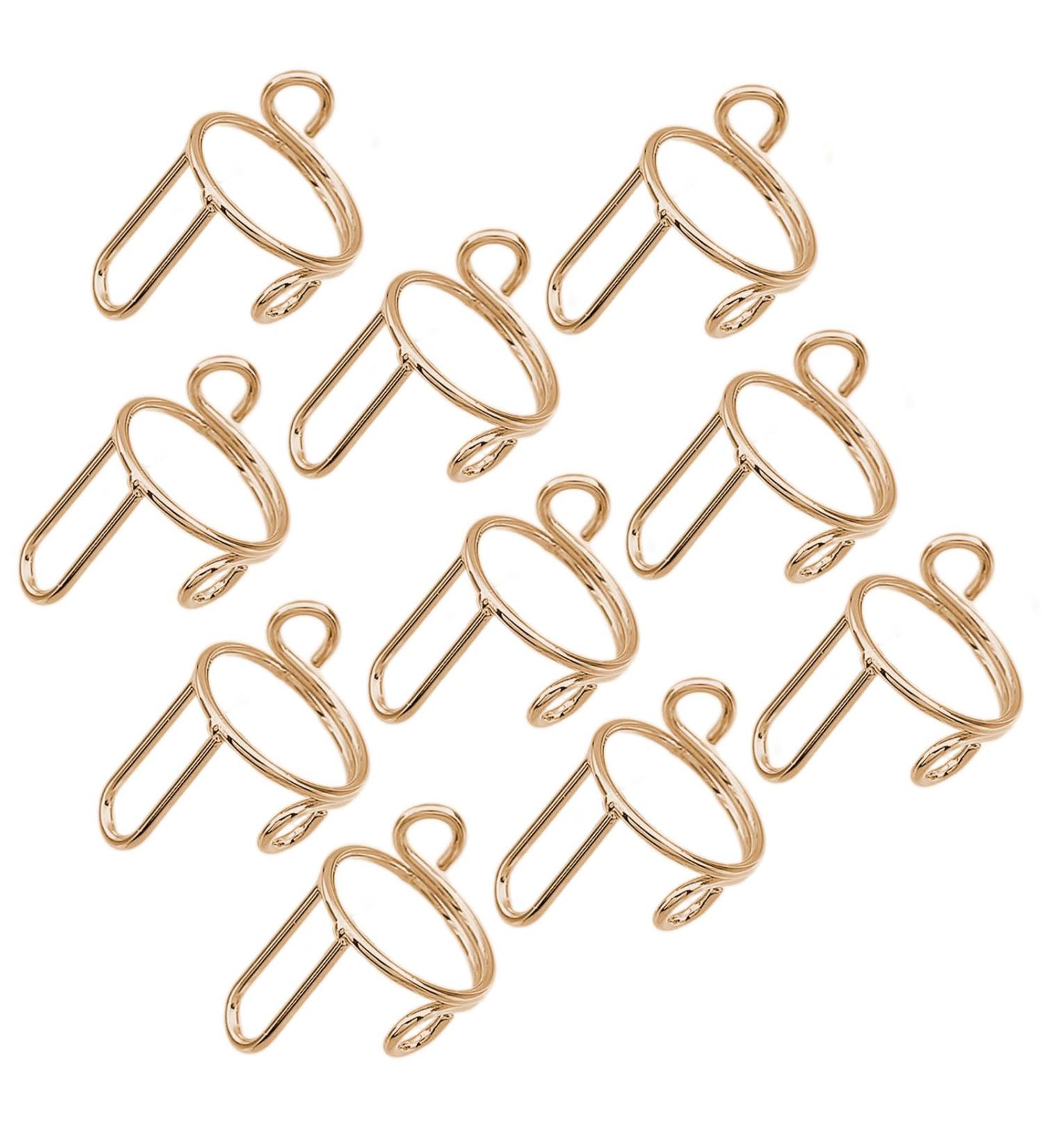 10 Pcs Metal Open Nail Rings Elegant Fingertip Statement Jewelry Metal Nail Art Rings Copper Material Women Girl Nail Rings gold - Buy Online on GoSupps.com