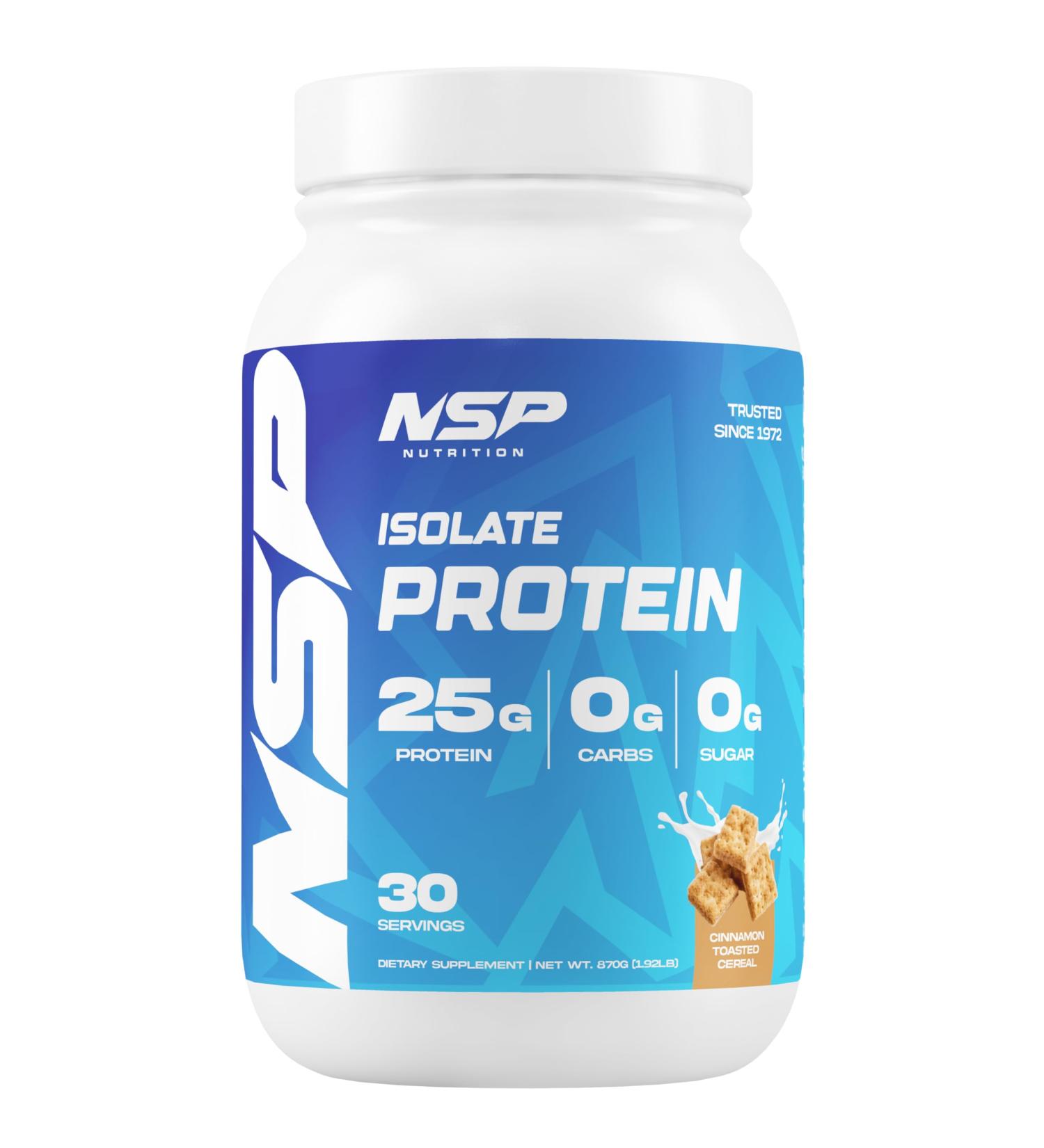 Isolate Protein Cinnamon Crunch | 25g Protein 0 Sugar Low Calorie | 30 Servings - International Shipping Available - Buy Online on GoSupps.com