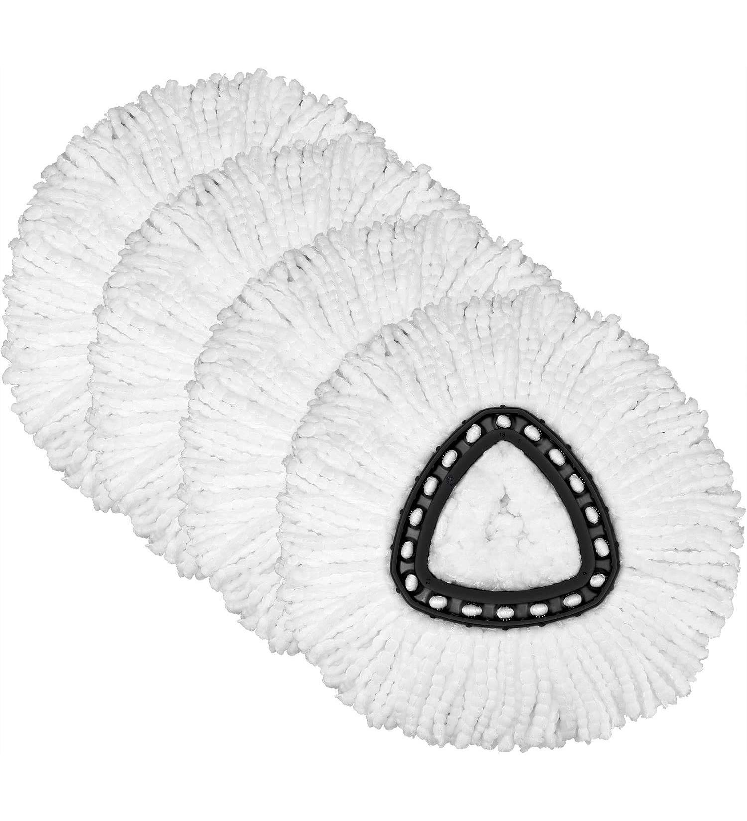 4 Pack Microfiber Spin Mop Refills for O-Cedar Easy Wring Spin Mop - Easy Cleaning Replacement Heads (Pack of 4) - Buy Online on GoSupps.com