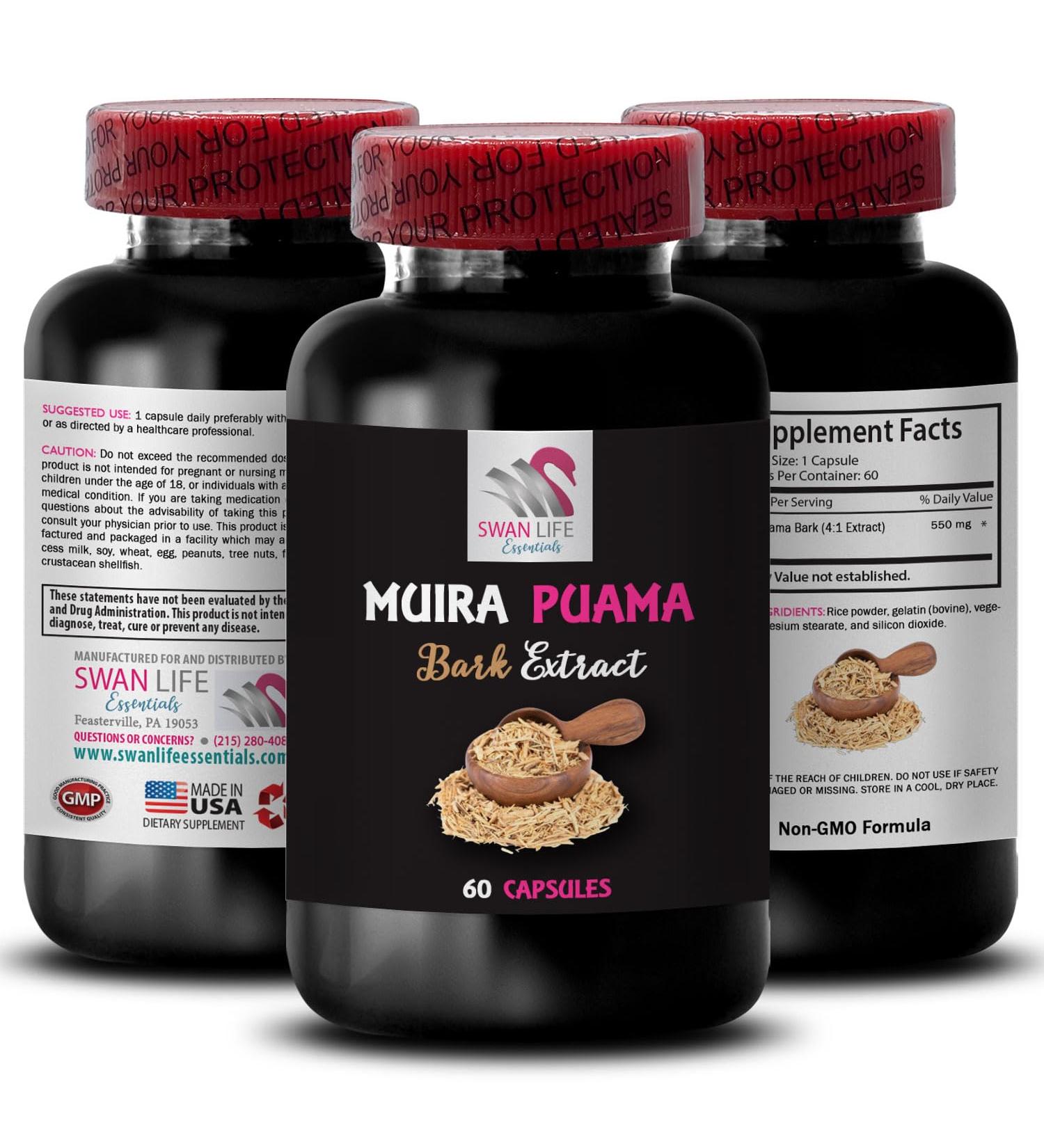 Plant Synergy Energy - MUIRA PUAMA BARK EXTRACT - Herbal Awakening Active Lifestyle Support Balanced Boost Blend Herbal Drive Activation Botanical Lifestyle Support 1 Bottle 60 Capsules - Buy Online on GoSupps.com
