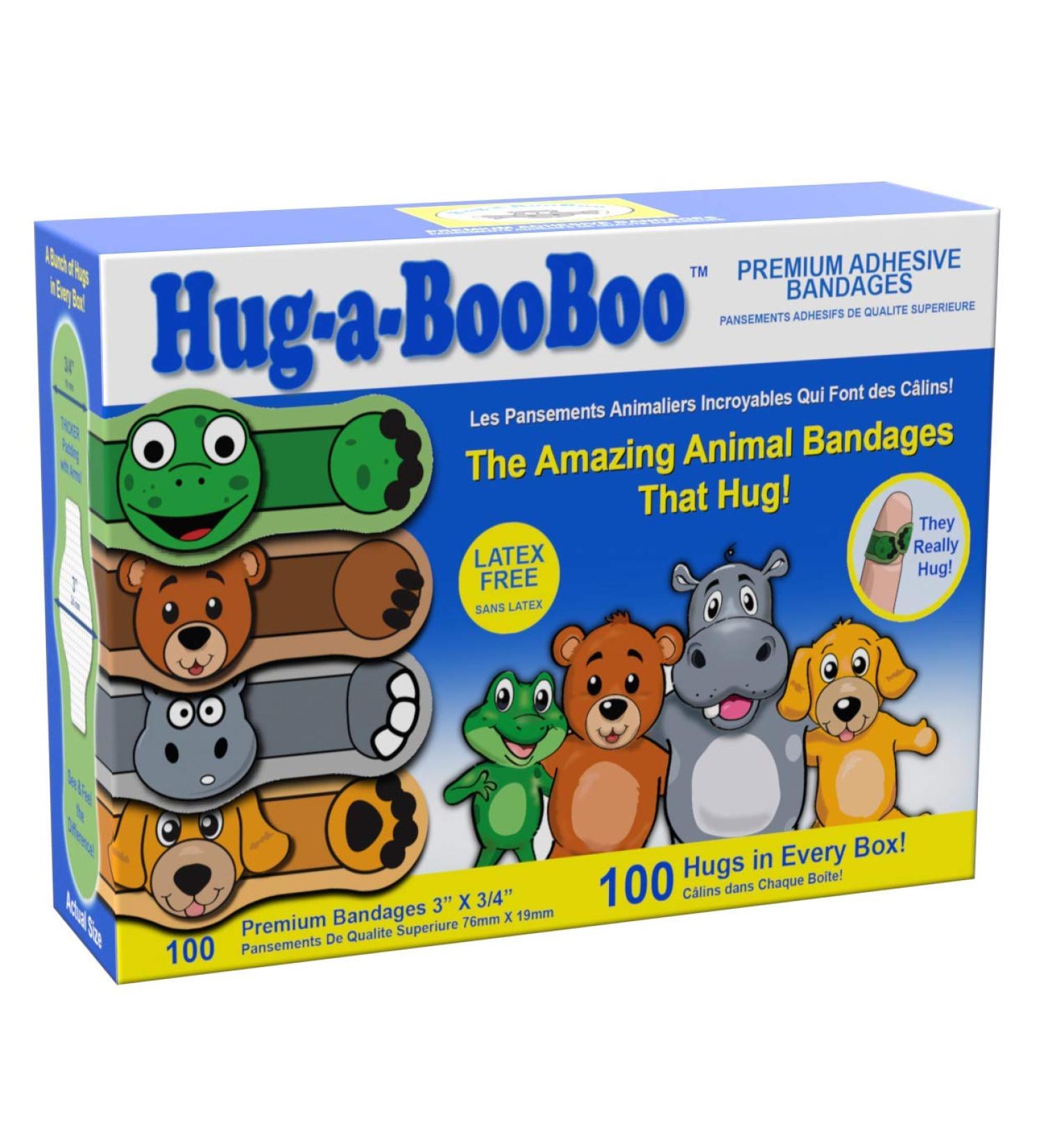 Hug-a-BooBoo Animal Bandages - Fun Kids Bandages (100 Count) Pack - Buy Online on GoSupps.com